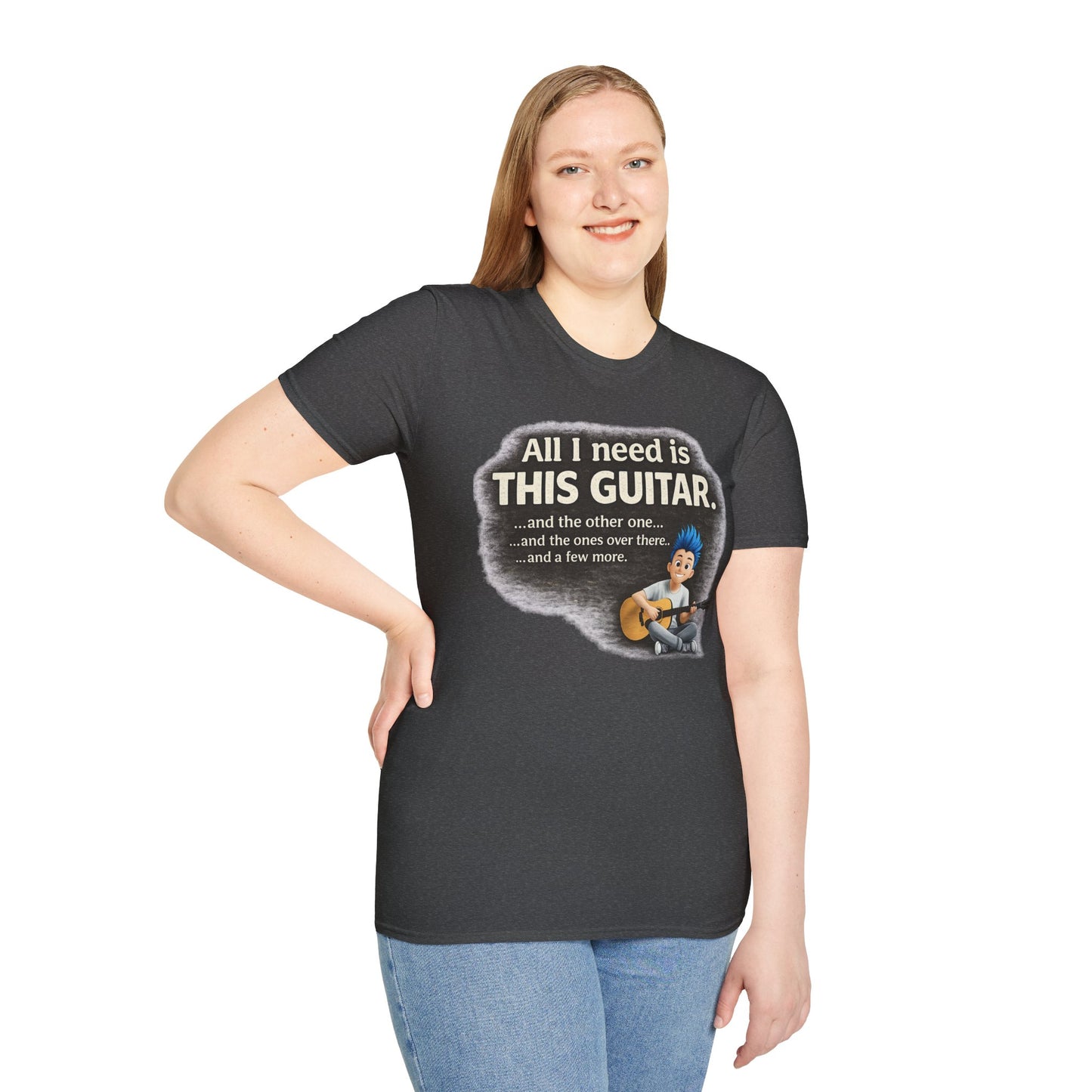 Guitar Lover T-Shirt — "All I Need Is This Guitar" Graphic Tee