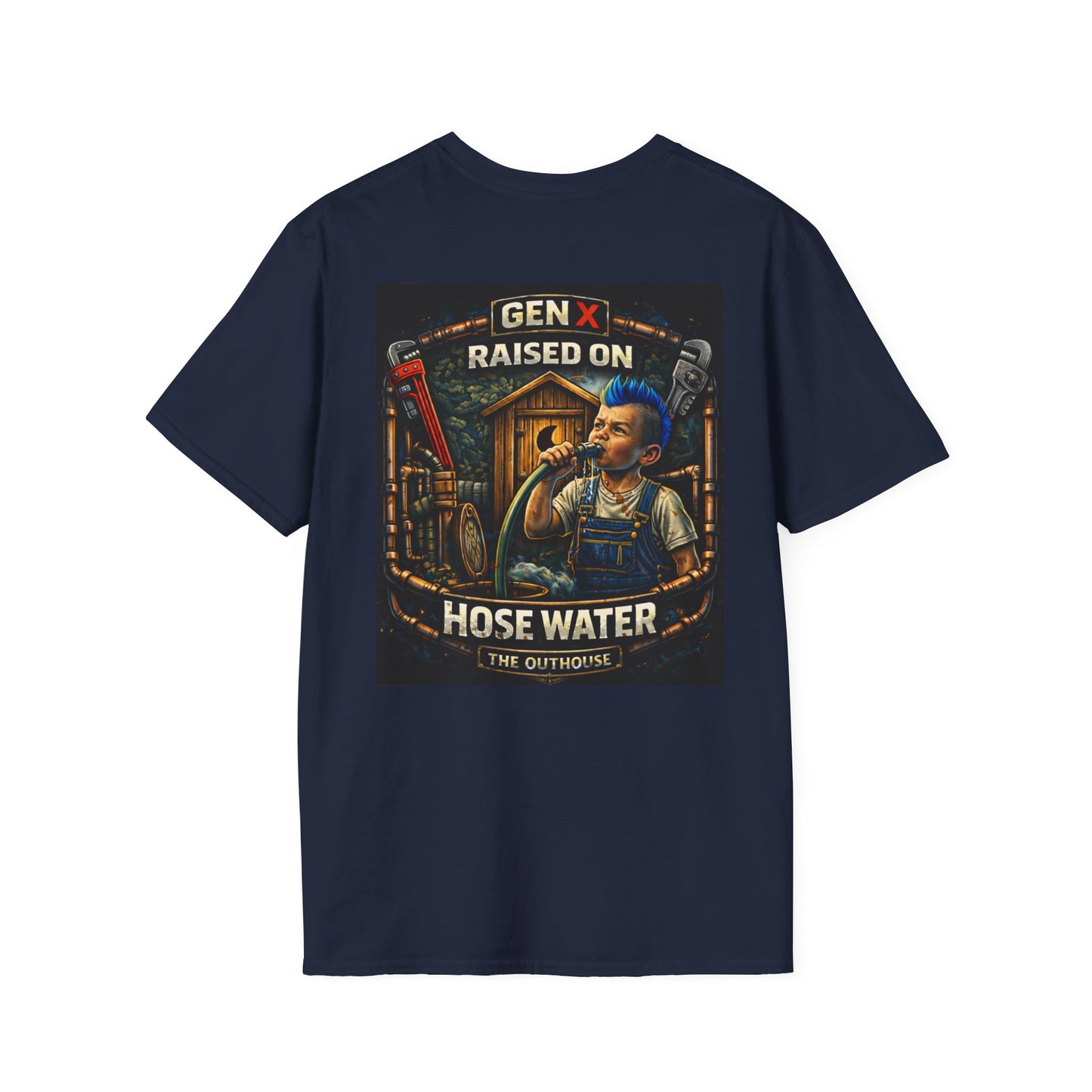 Gen X Hose Water T-Shirt — "Raised on Hose Water" Retro Firehouse Tee