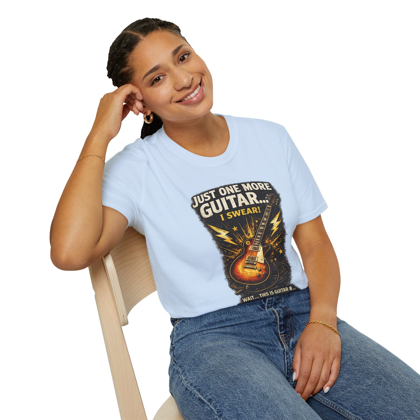 Guitar Lover T‑Shirt — "Just One More Guitar, I Lost Count" Retro Electric Guitar Tee