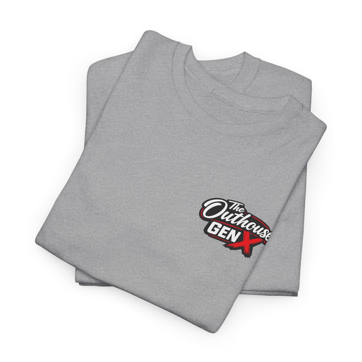 The Outhouse Gen X Tee — Retro Campfire Nostalgia Graphic T-Shirt