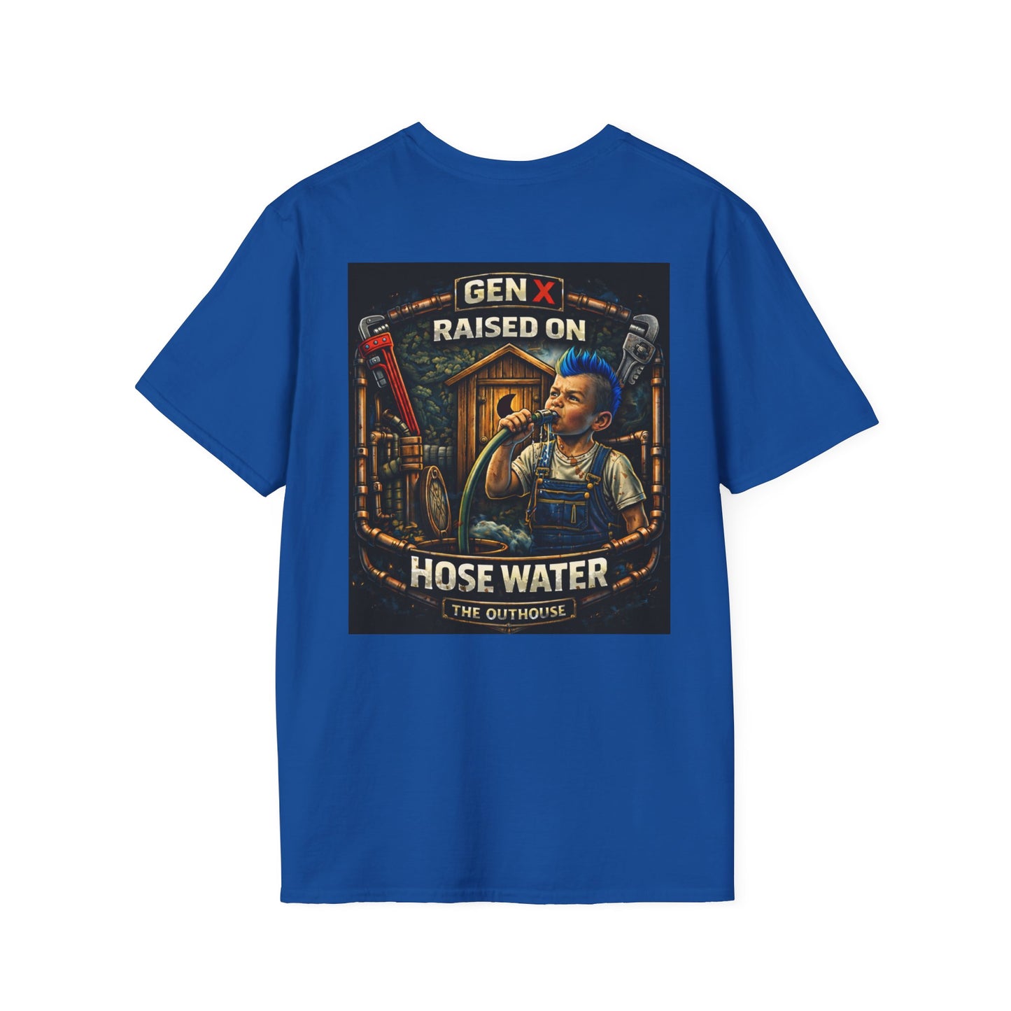 Gen X Hose Water T-Shirt — "Raised on Hose Water" Retro Firehouse Tee