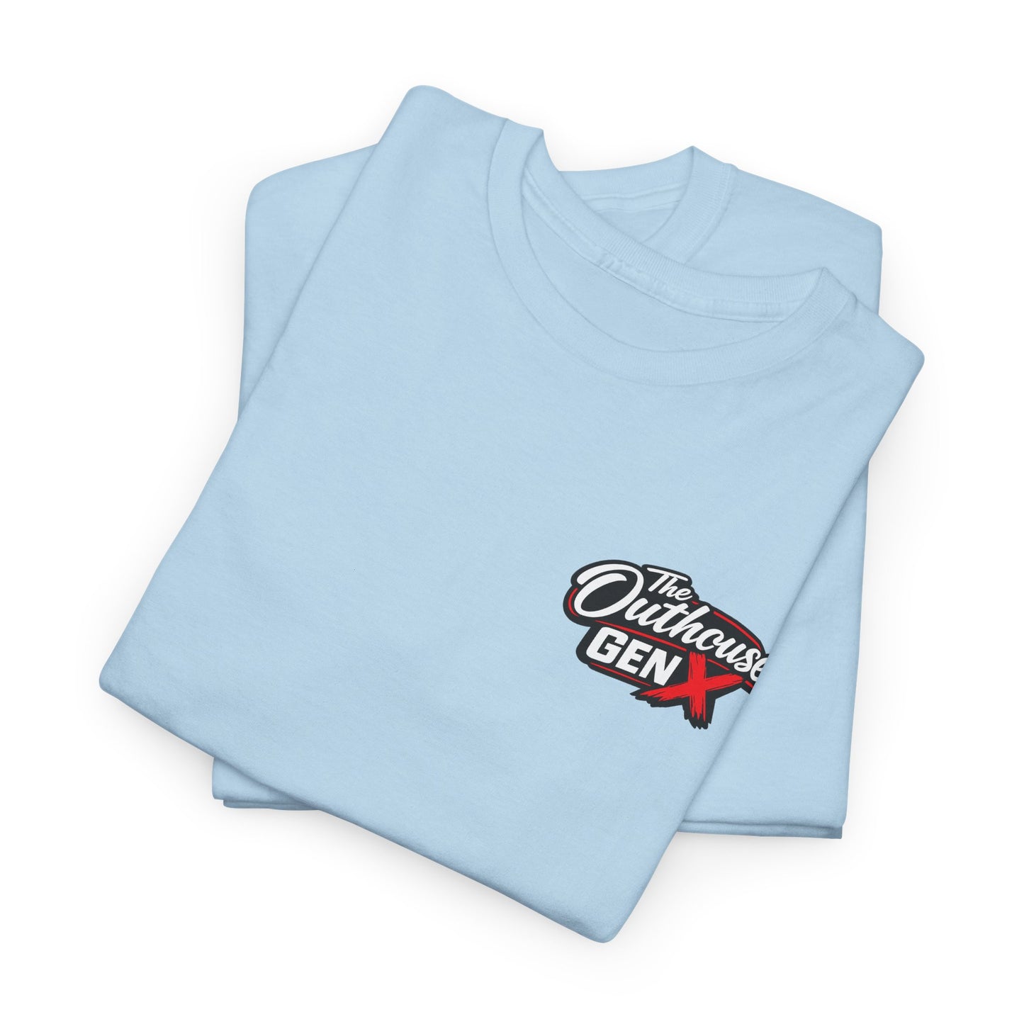 The Outhouse Gen X Tee — Retro Campfire Nostalgia Graphic T-Shirt
