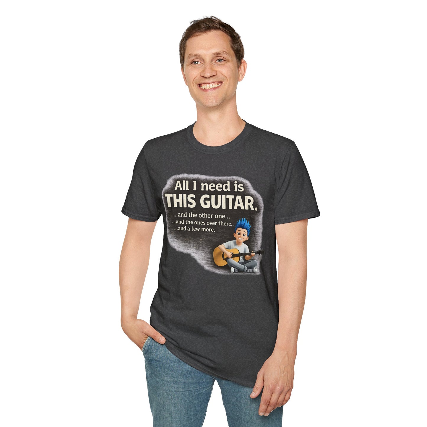 Guitar Lover T-Shirt — "All I Need Is This Guitar" Graphic Tee