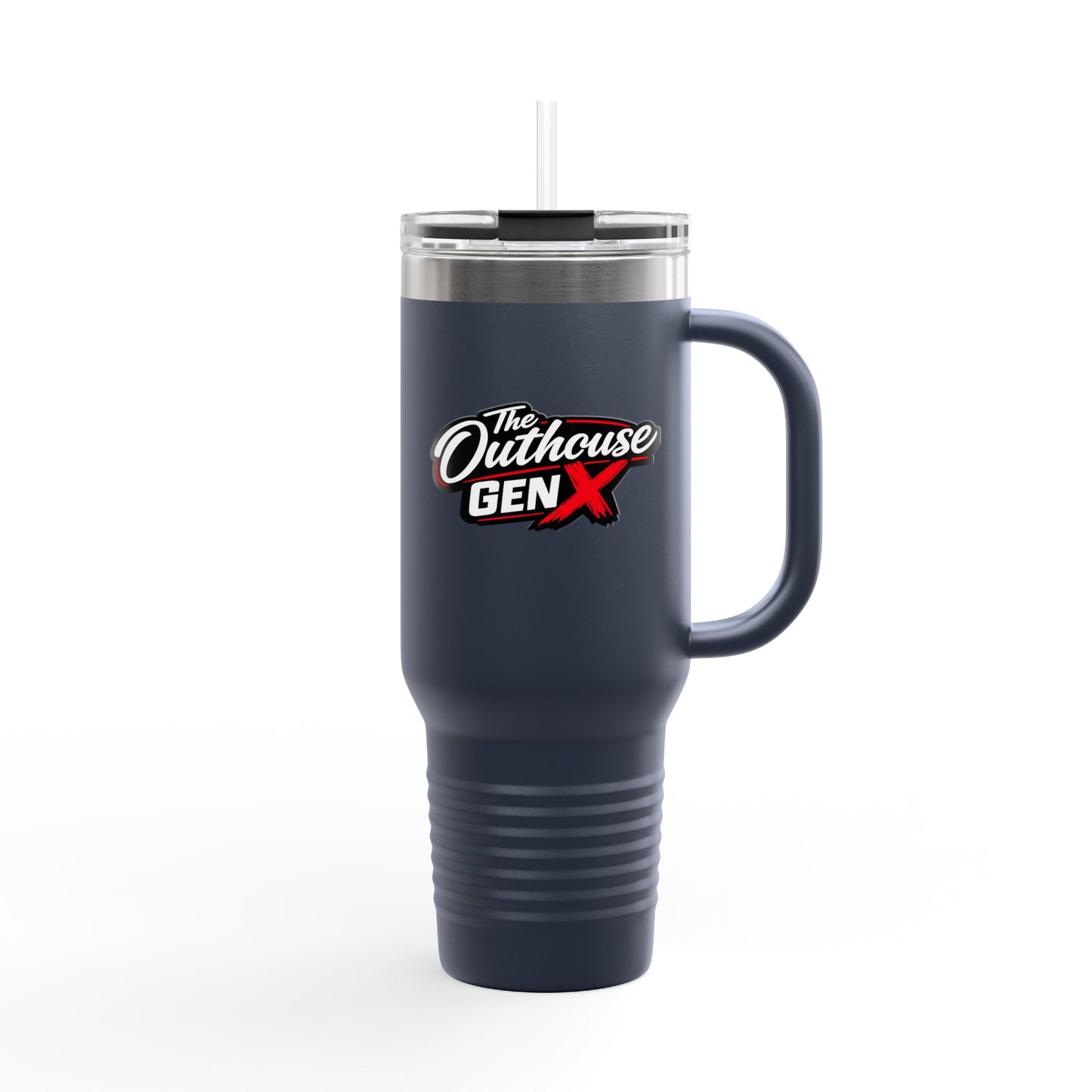 Outhouse Gen-X Insulated Tumbler — 40oz Travel Mug with Red X Logo