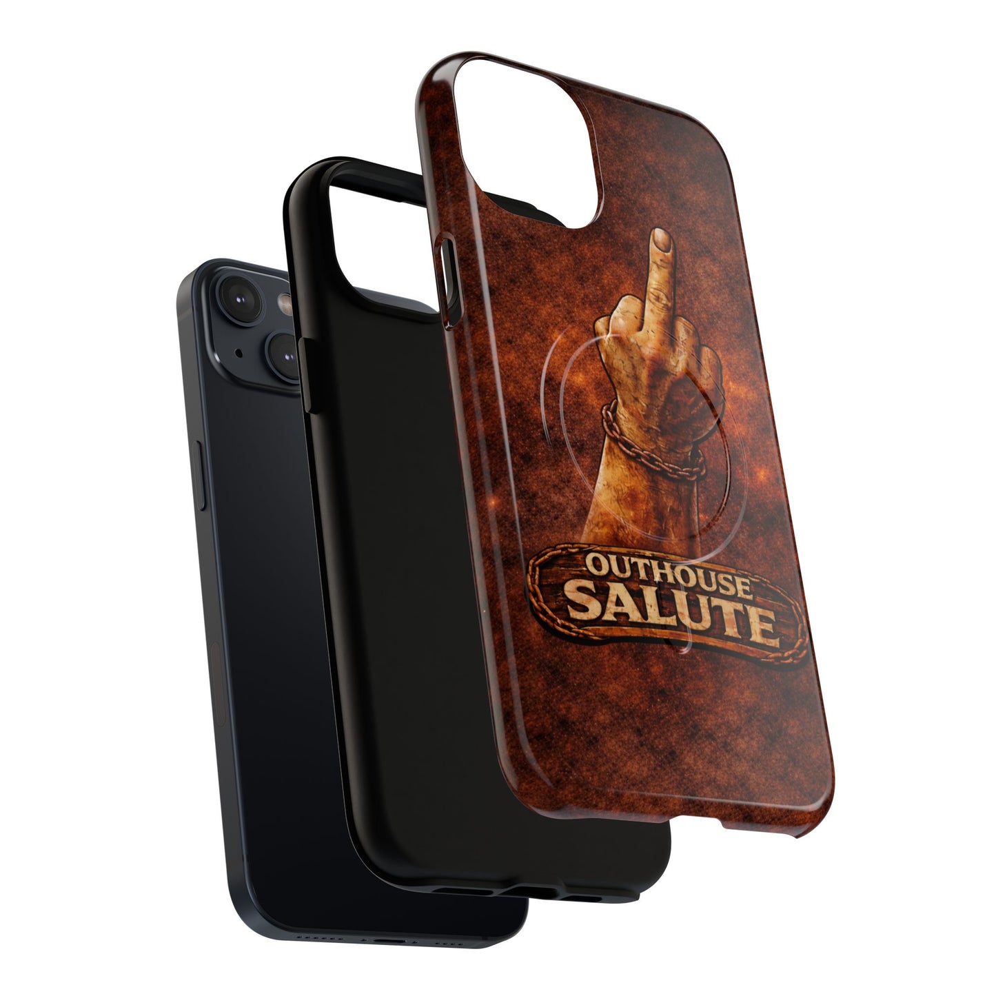 Outhouse Salute Matte Phone Case — Rugged, Weathered Protective Phone Case