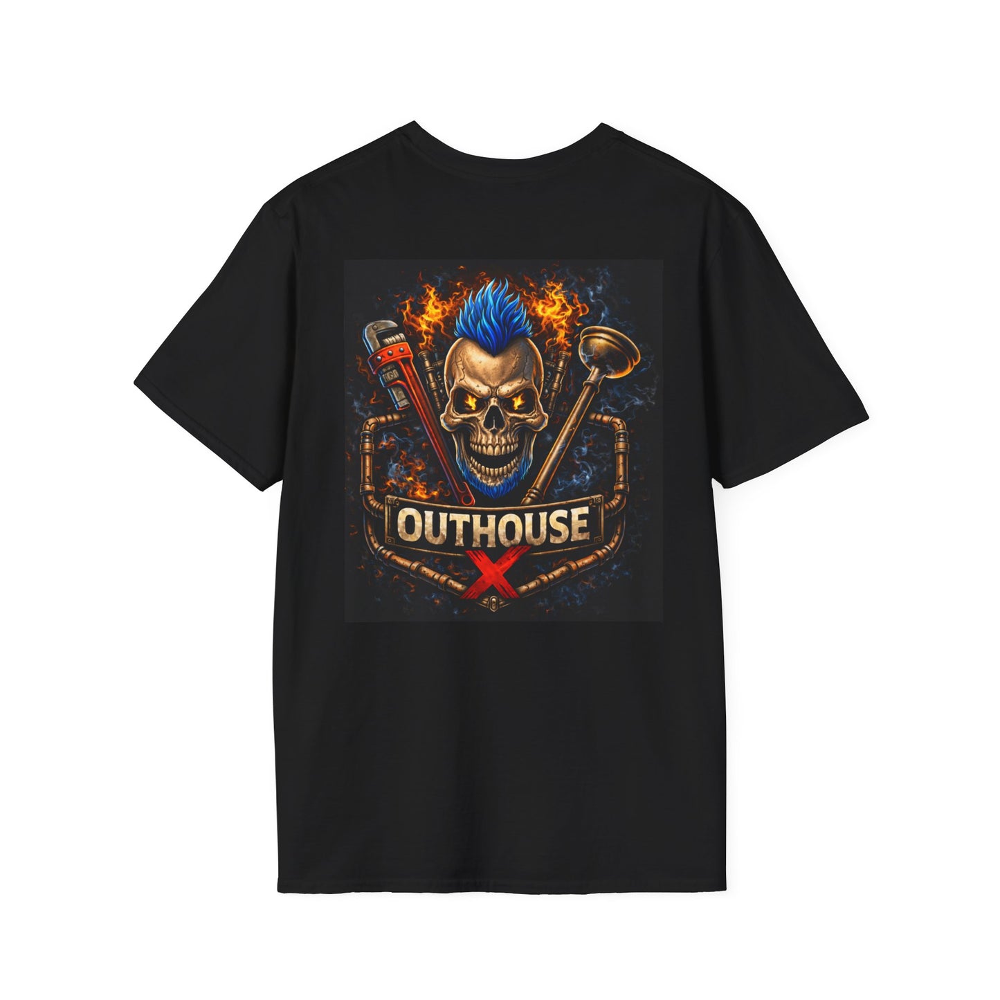 Outhouse X Skull Plumbing T-Shirt