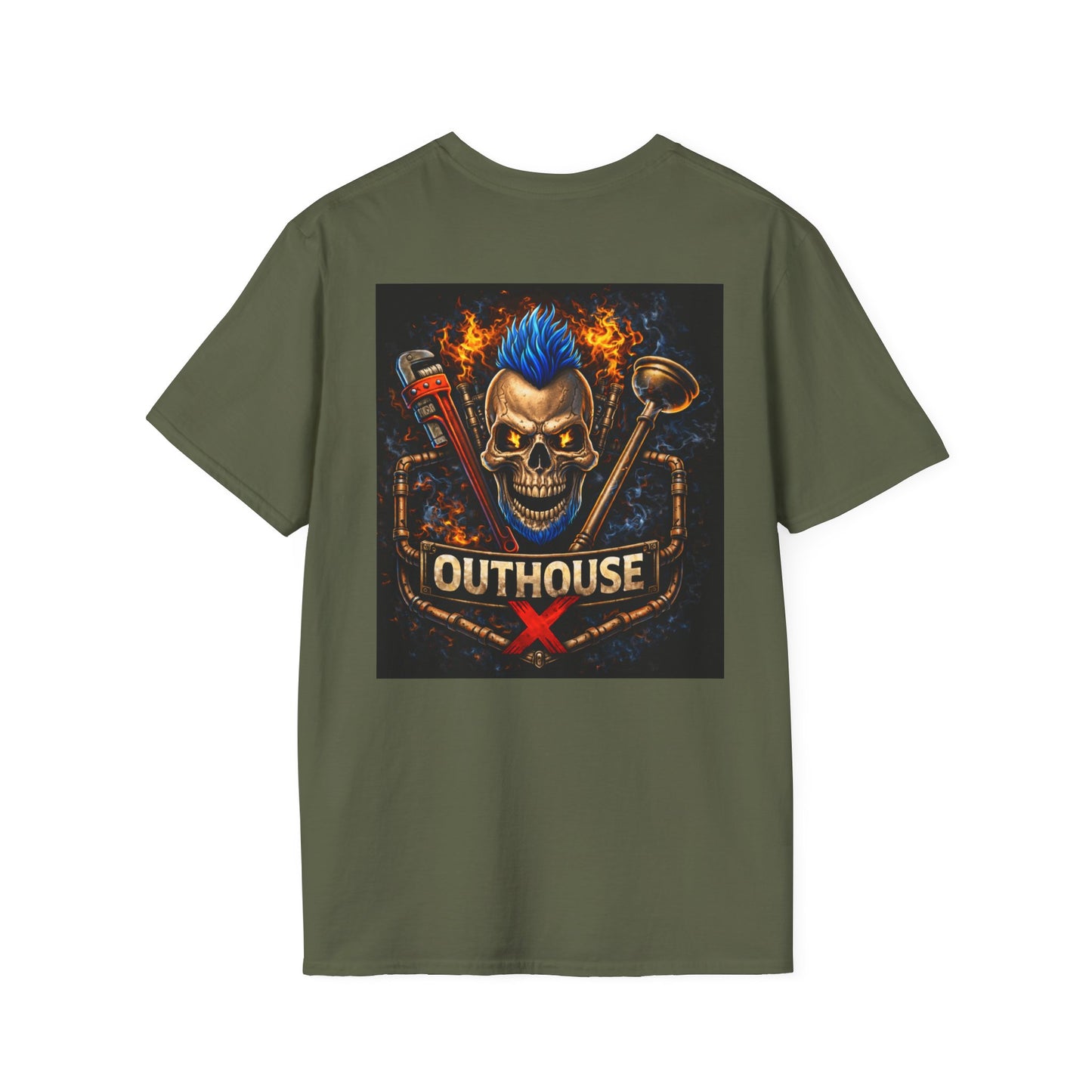 Outhouse X Skull Plumbing T-Shirt