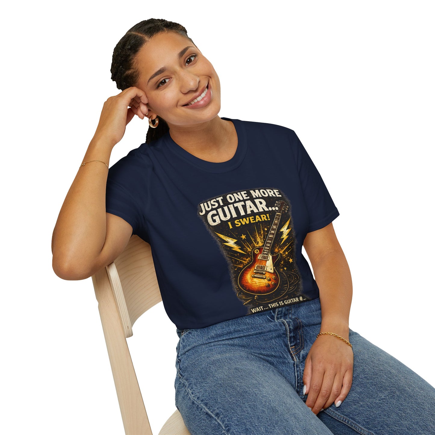 Guitar Lover T‑Shirt — "Just One More Guitar, I Lost Count" Retro Electric Guitar Tee
