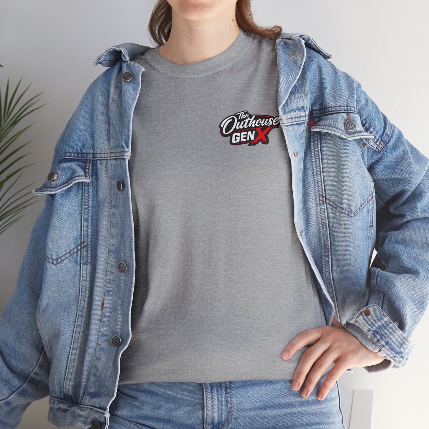 The Outhouse Gen X Tee — Retro Campfire Nostalgia Graphic T-Shirt
