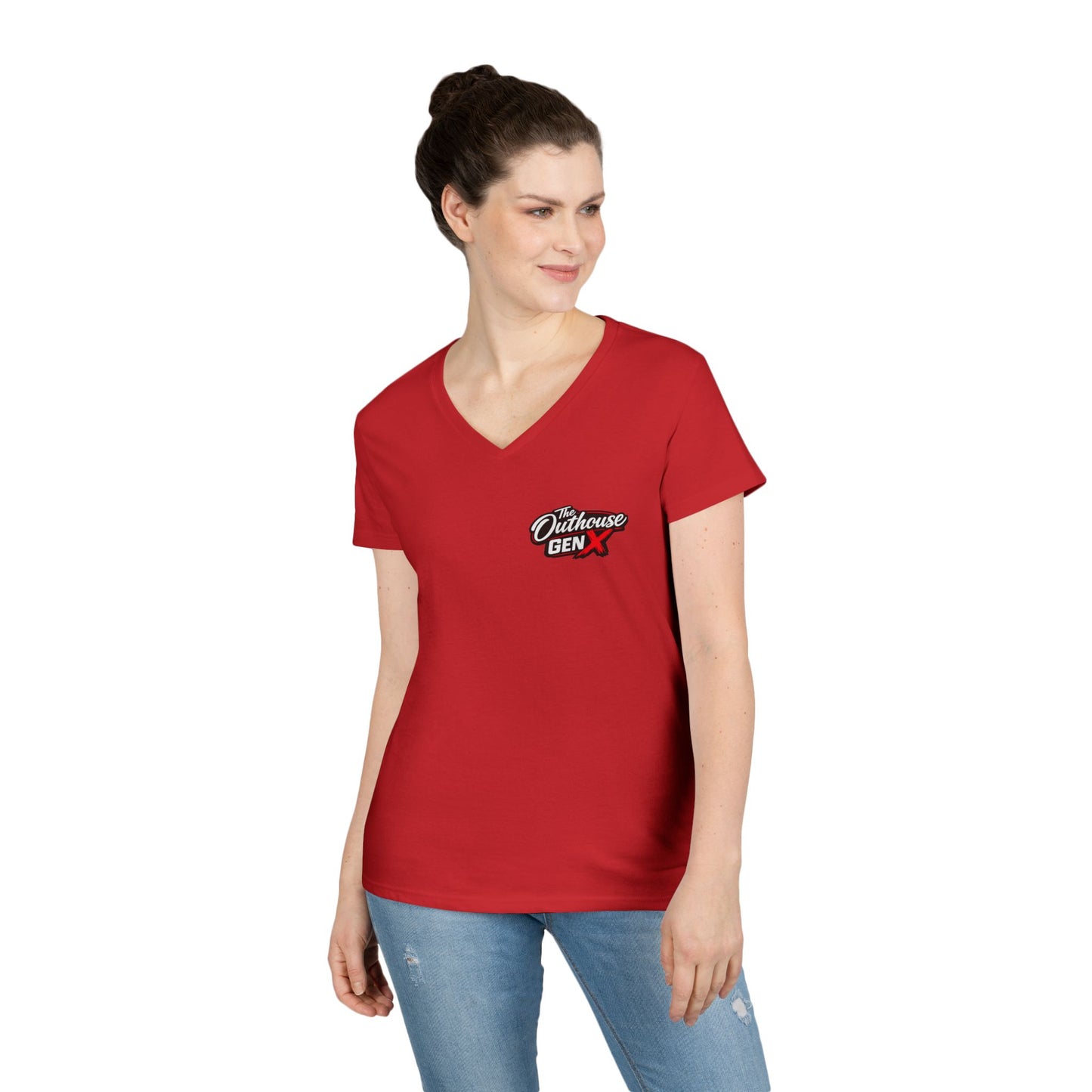 Gen X 'Raised on Hose Water' Ladies' V-Neck T-Shirt