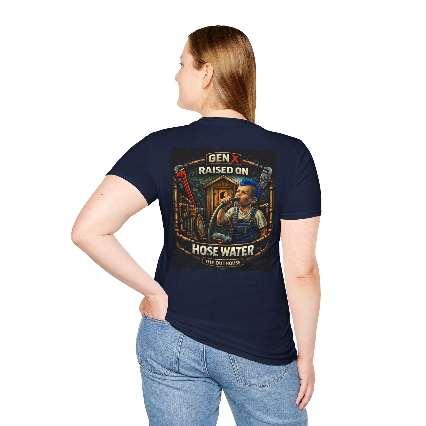 Gen X Hose Water T-Shirt — "Raised on Hose Water" Retro Firehouse Tee