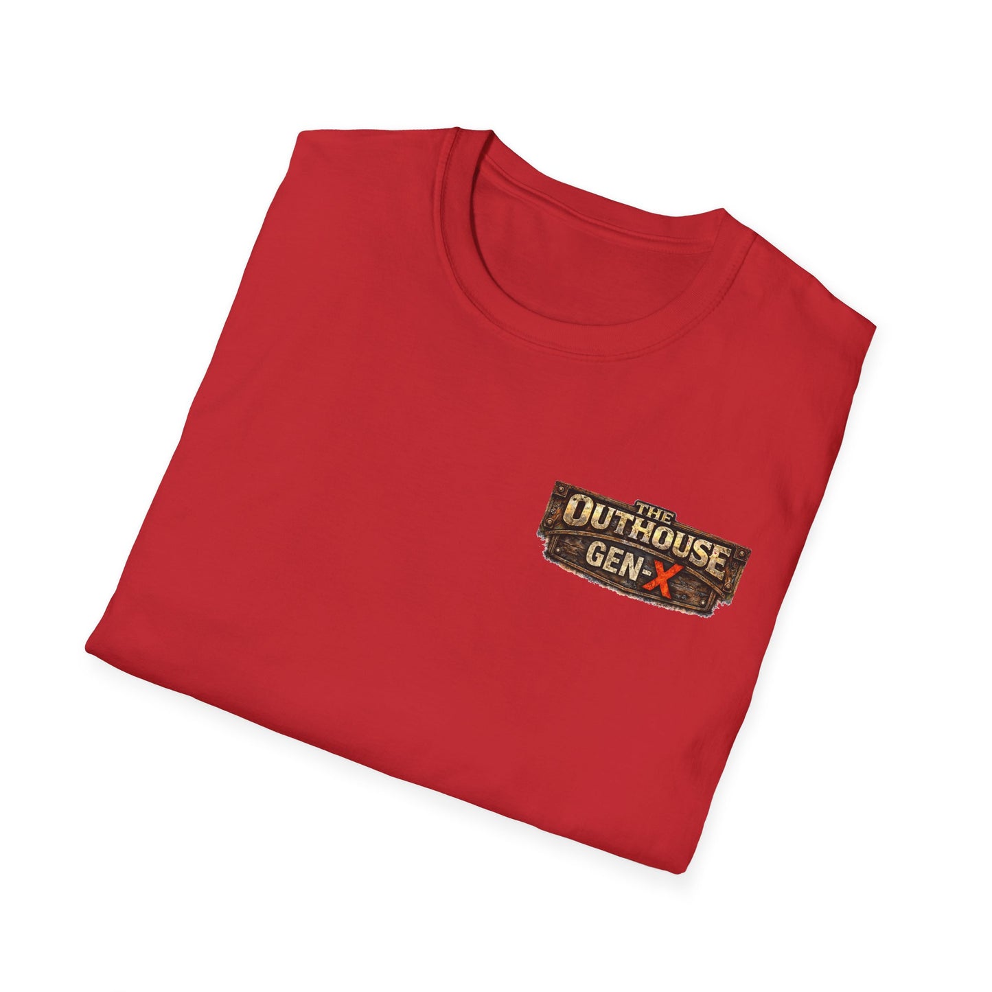 Outhouse Salute T-Shirt — Rustic Hand Gesture Graphic Tee