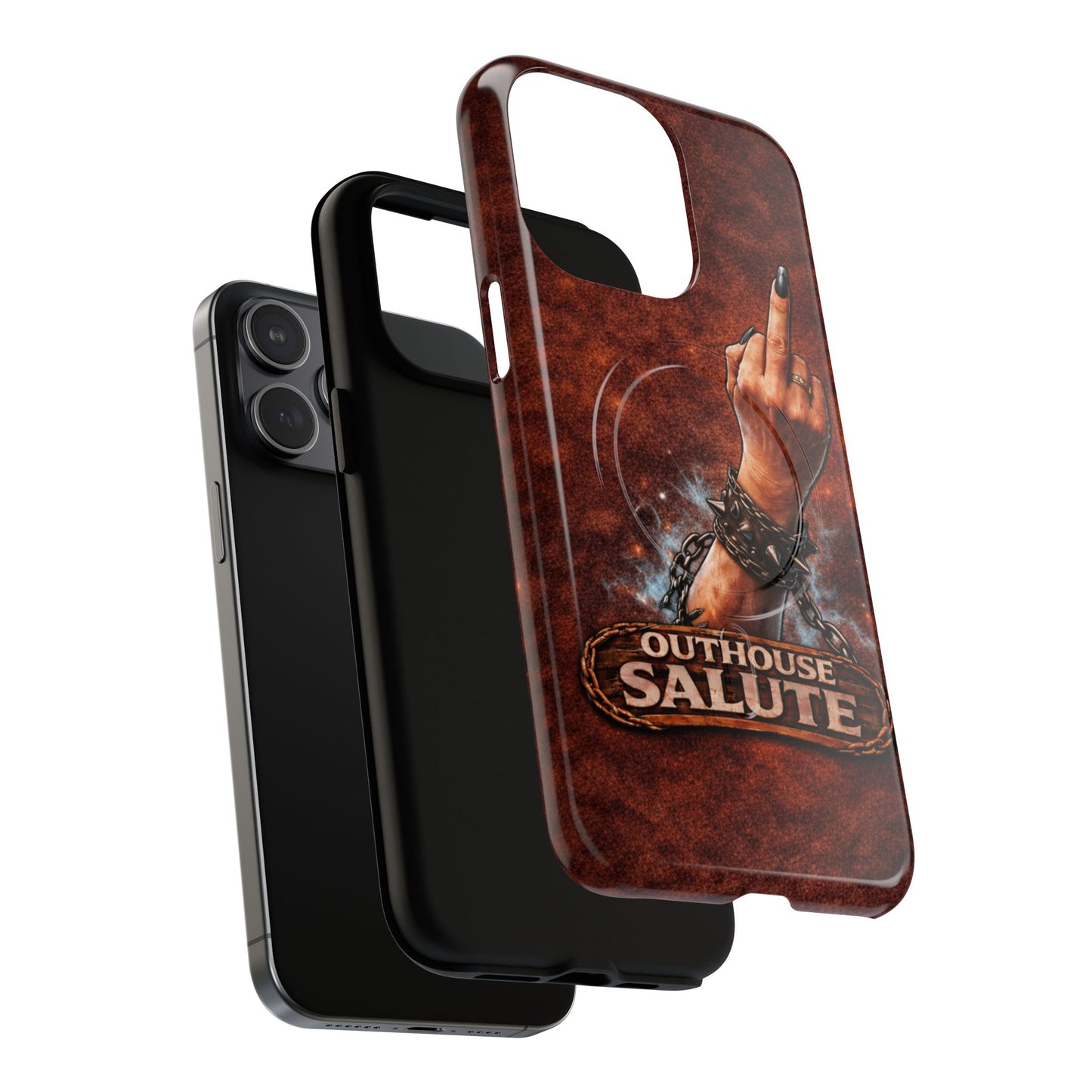 Women's Outhouse Salute Phone Case — Rugged, Weathered Protective Phone Case