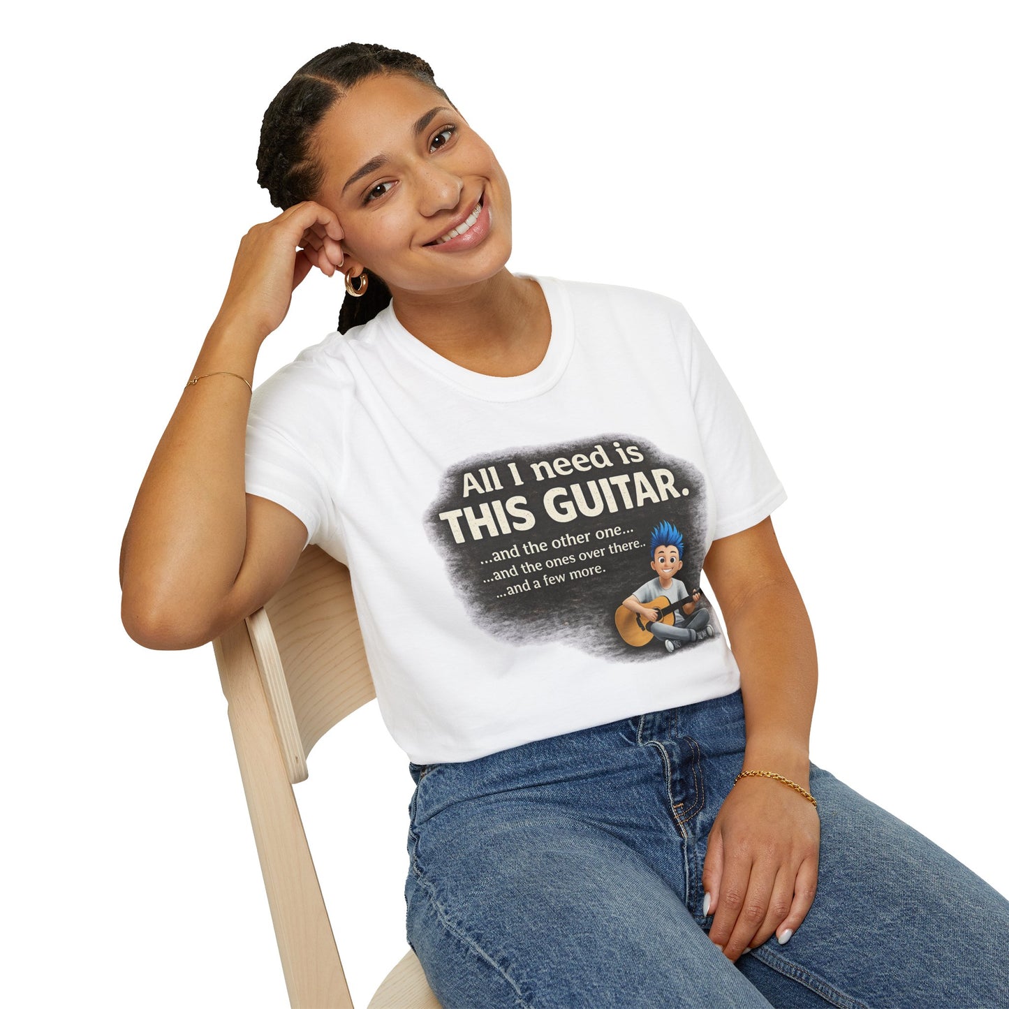 Guitar Lover T-Shirt — "All I Need Is This Guitar" Graphic Tee