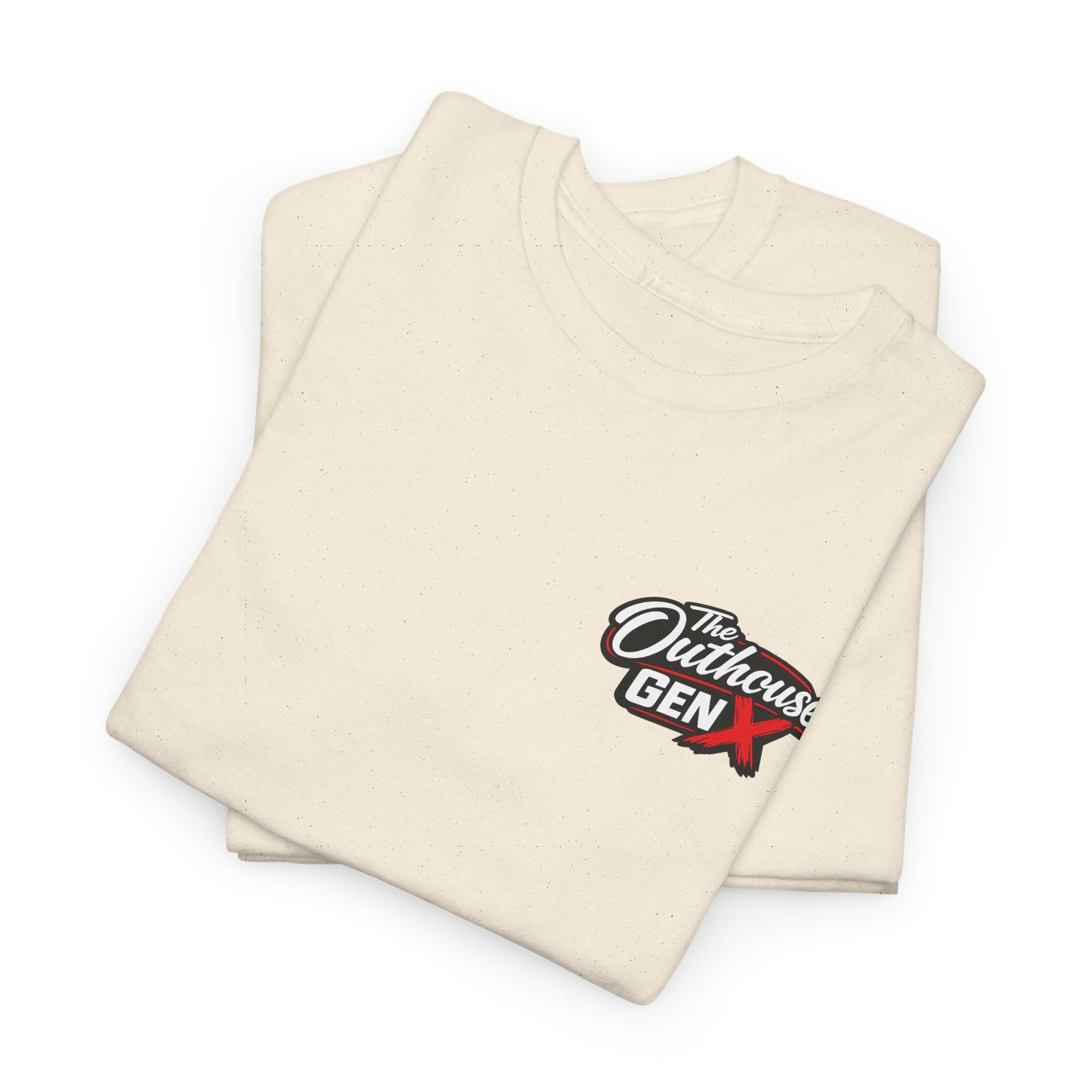 The Outhouse Gen X Tee — Retro Campfire Nostalgia Graphic T-Shirt
