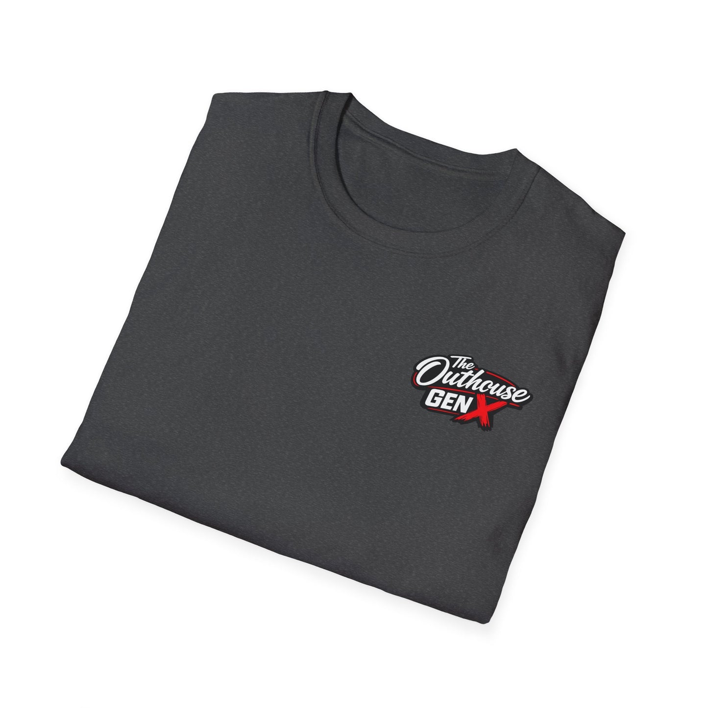 Gen X "Raised Outside" T-Shirt — Retro Outhouse Vintage Graphic Tee