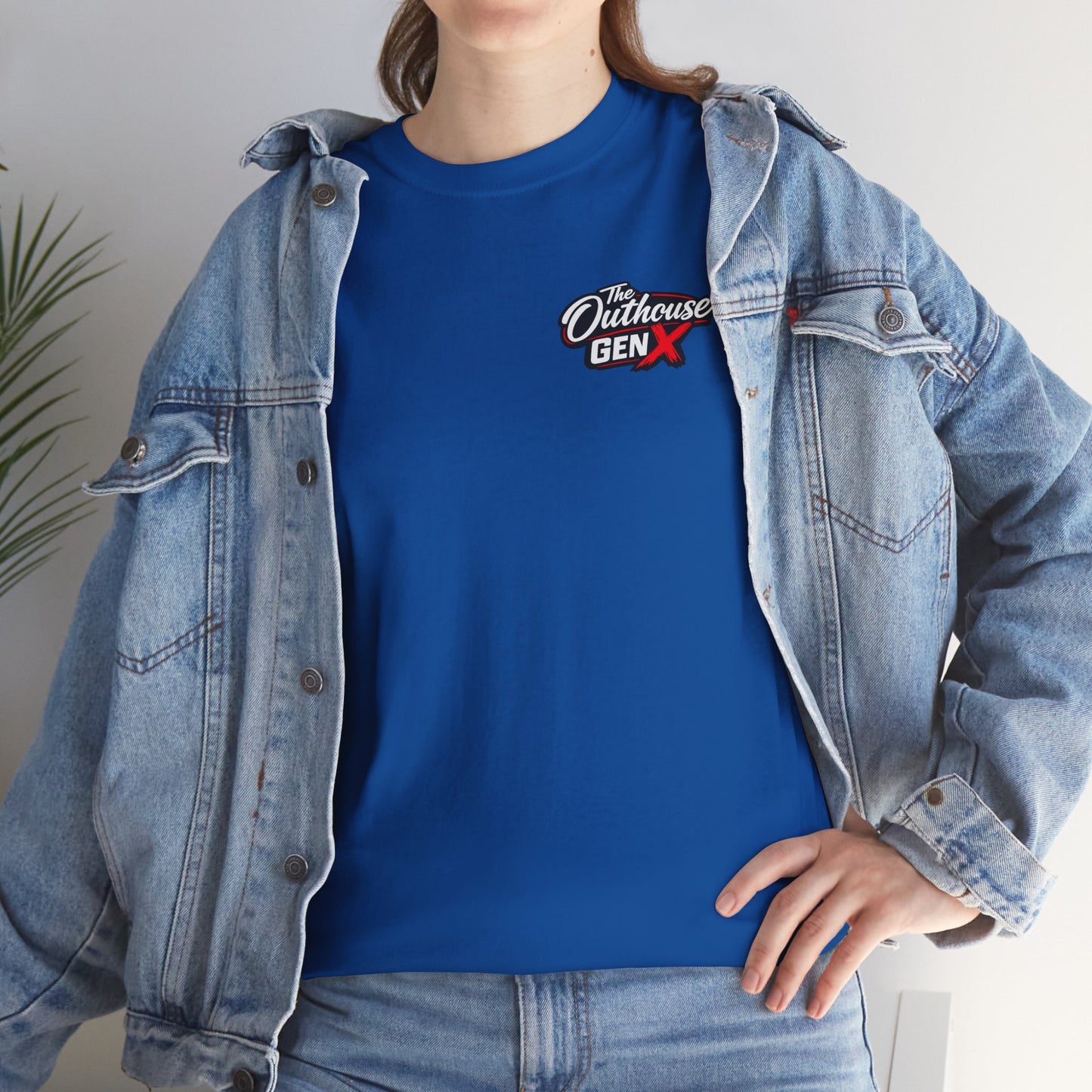 The Outhouse Gen X Tee — Retro Campfire Nostalgia Graphic T-Shirt