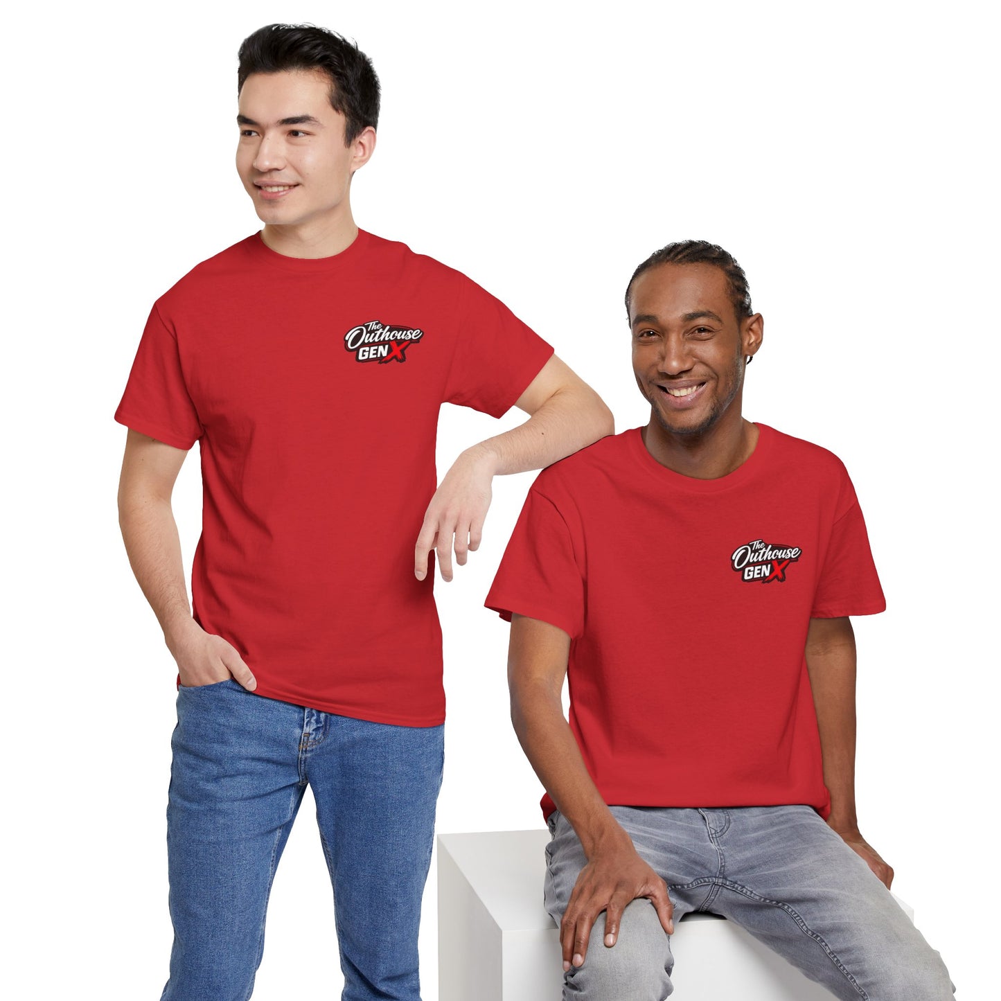 The Outhouse Gen X Tee — Retro Campfire Nostalgia Graphic T-Shirt