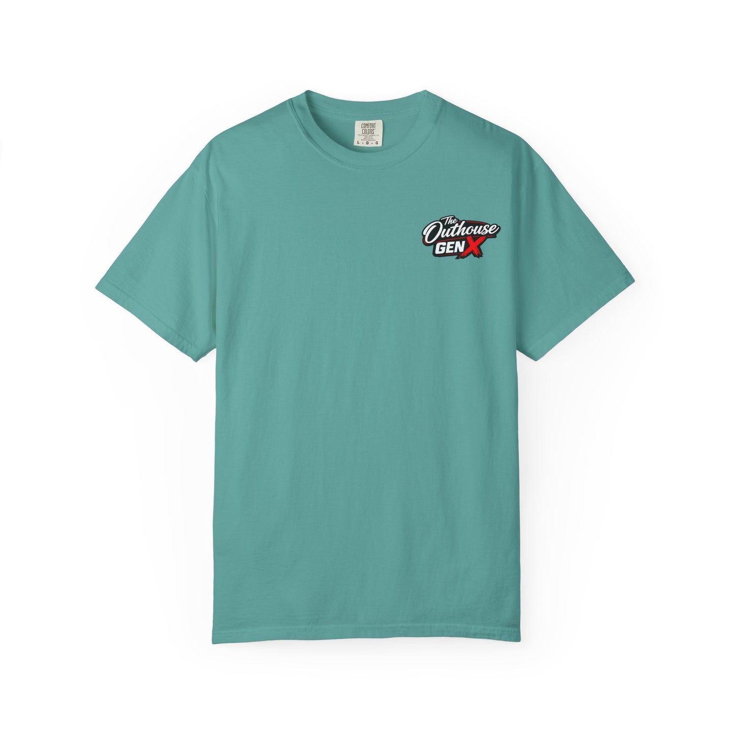 Outhouse Gen X Graphic T-Shirt — Vintage Campfire Adventure Back Print