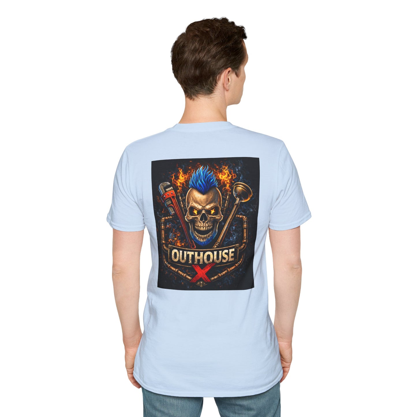 Outhouse X Skull Plumbing T-Shirt