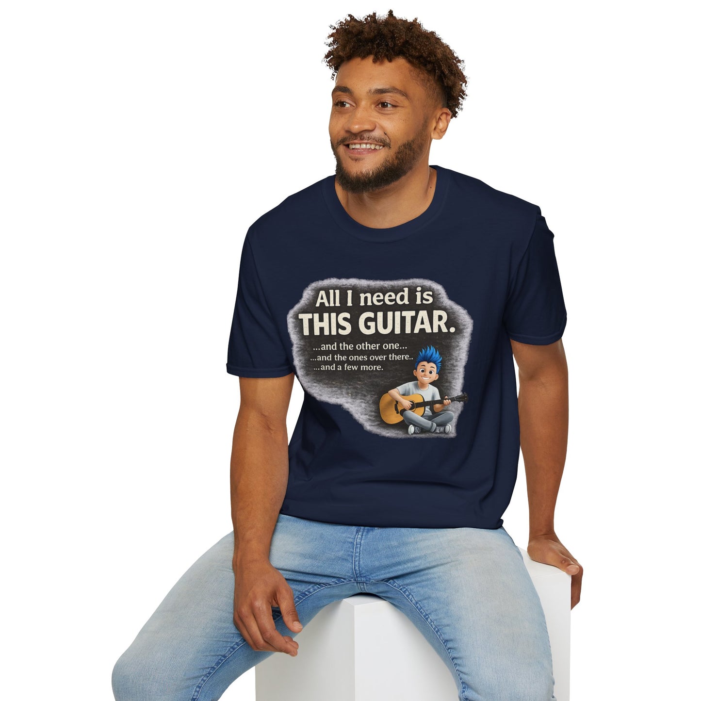 Guitar Lover T-Shirt — "All I Need Is This Guitar" Graphic Tee
