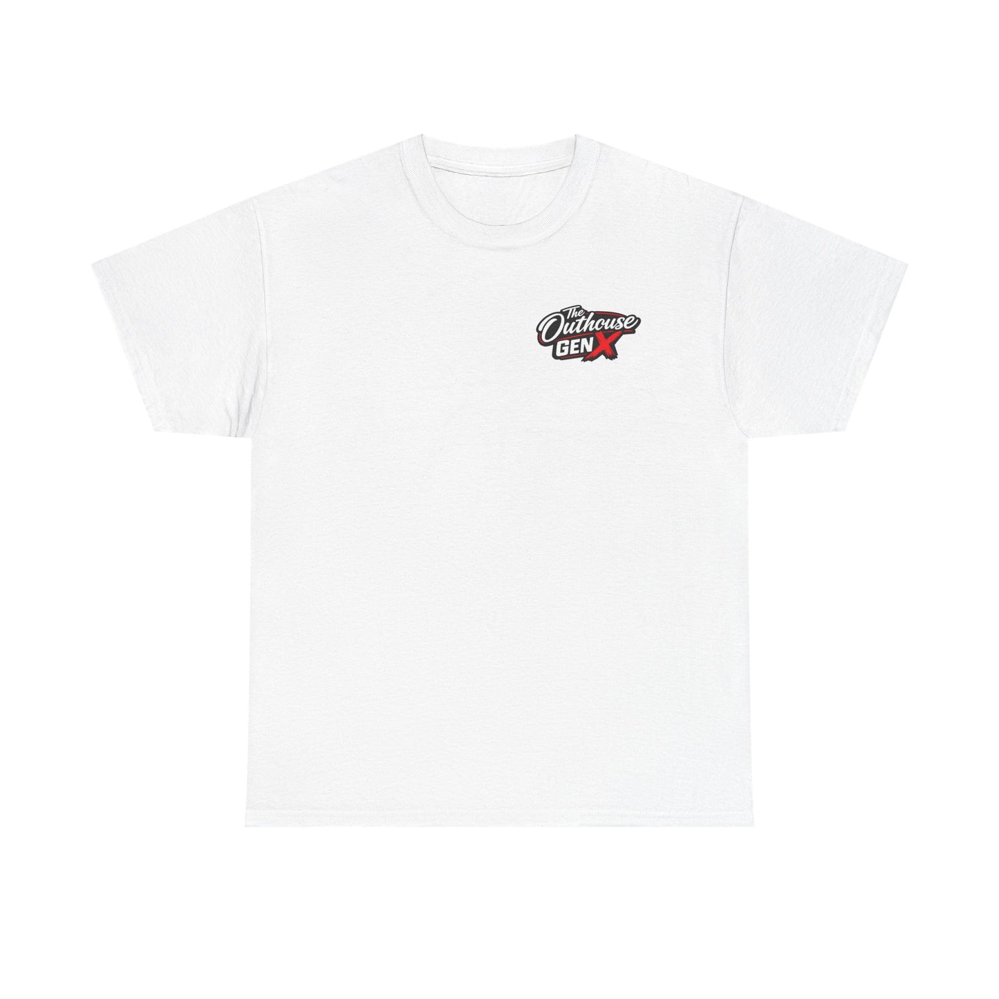 The Outhouse Gen X Tee — Retro Campfire Nostalgia Graphic T-Shirt