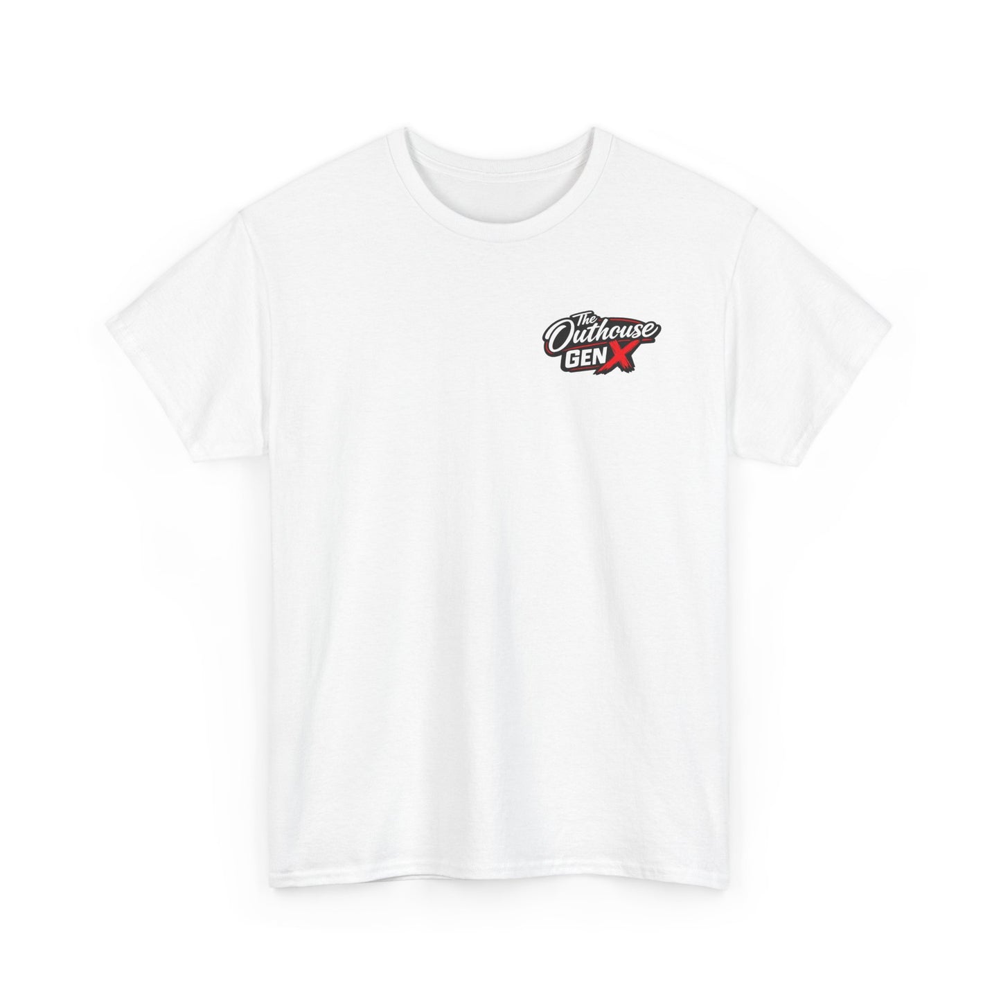 The Outhouse Gen X Tee — Retro Campfire Nostalgia Graphic T-Shirt
