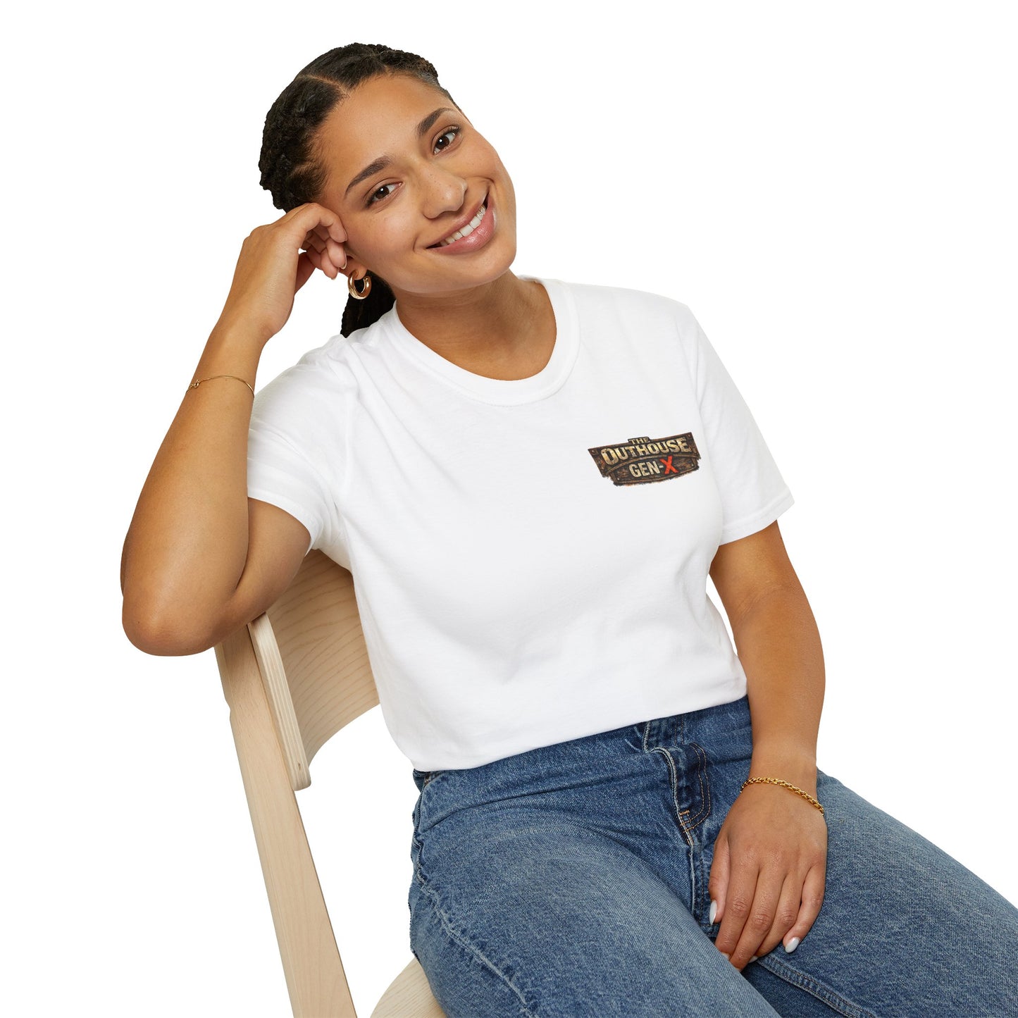 Outhouse Salute T-Shirt — Rustic Hand Gesture Graphic Tee