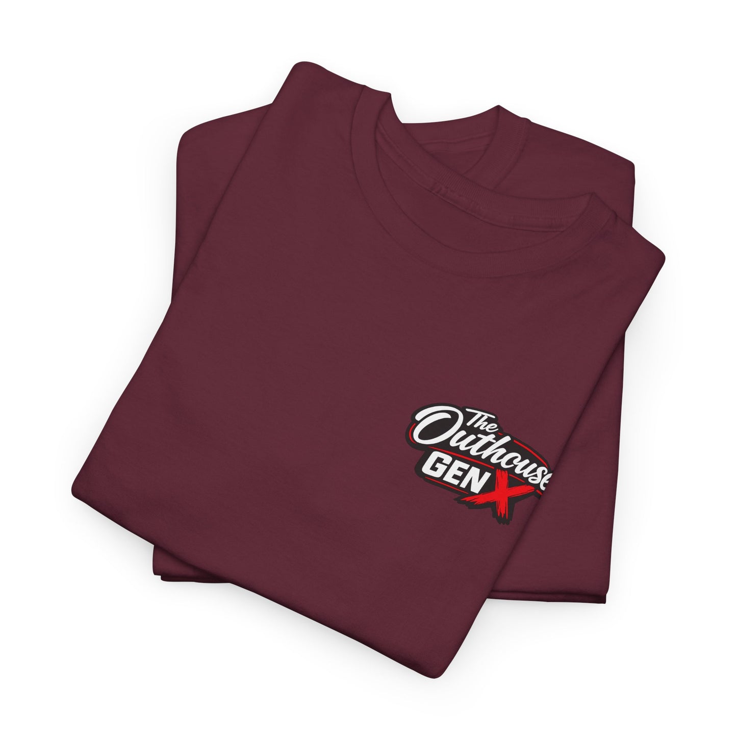 The Outhouse Gen X Tee — Retro Campfire Nostalgia Graphic T-Shirt