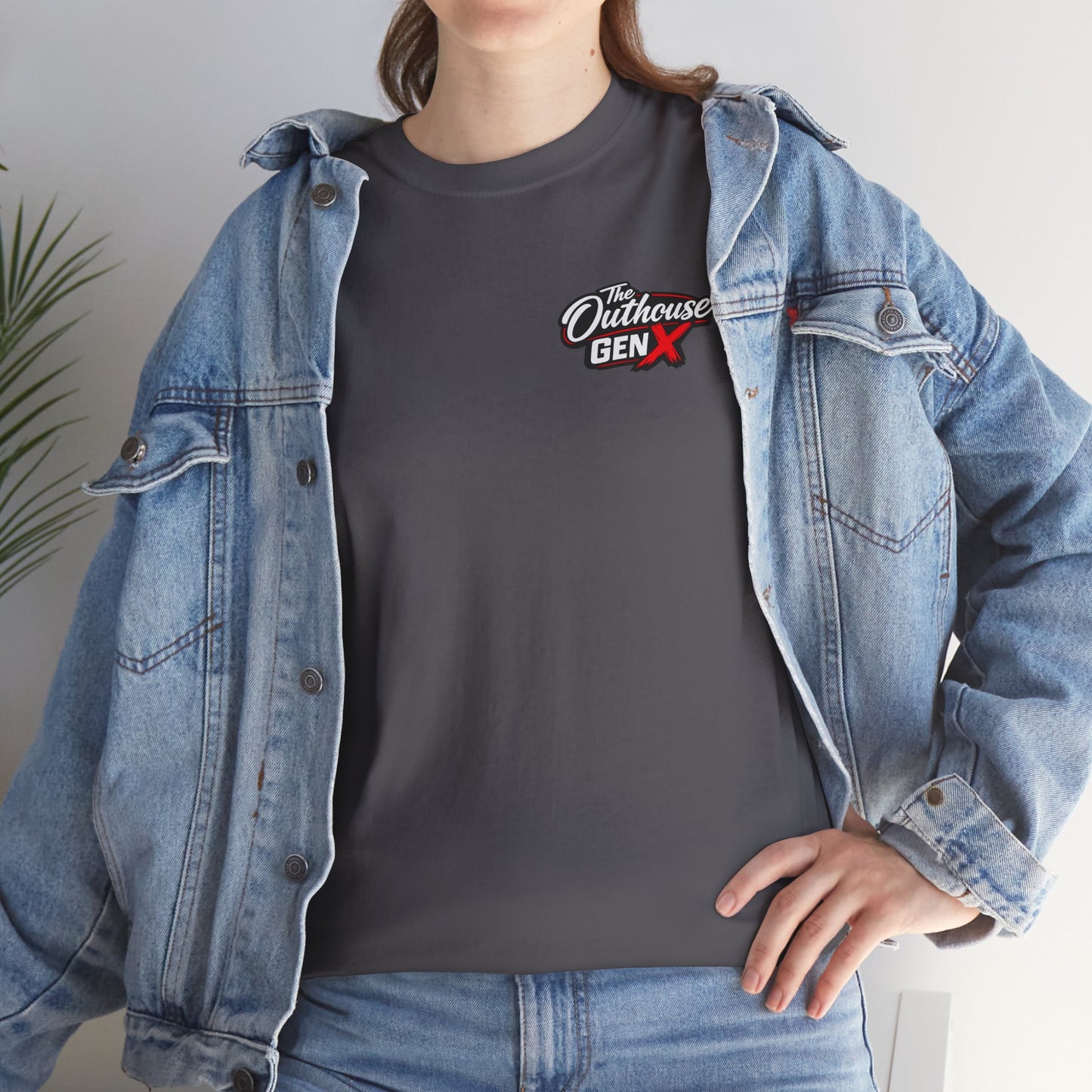 The Outhouse Gen X Tee — Retro Campfire Nostalgia Graphic T-Shirt