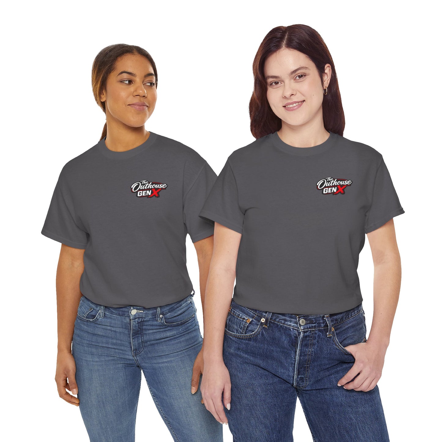 The Outhouse Gen X Tee — Retro Campfire Nostalgia Graphic T-Shirt