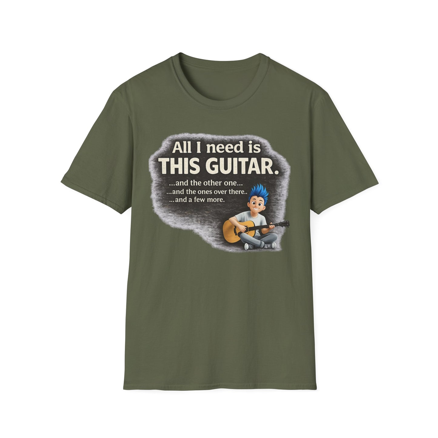 Guitar Lover T-Shirt — "All I Need Is This Guitar" Graphic Tee