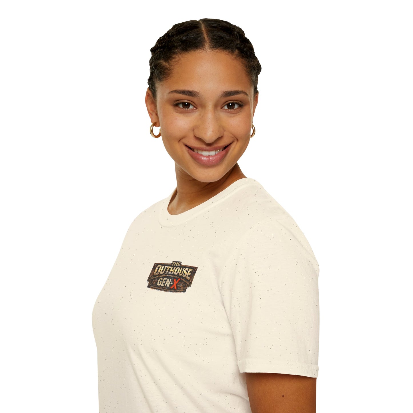 Outhouse Salute T-Shirt — Rustic Hand Gesture Graphic Tee