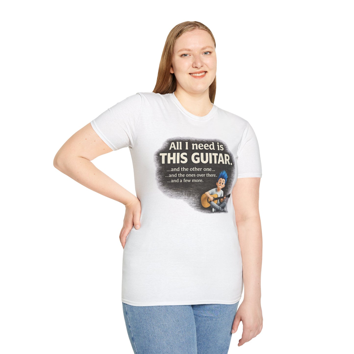 Guitar Lover T-Shirt — "All I Need Is This Guitar" Graphic Tee