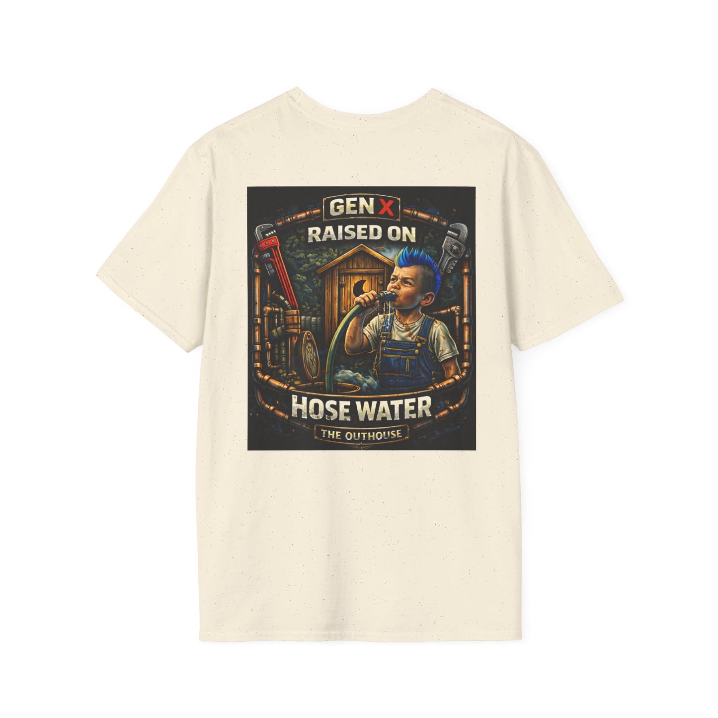 Gen X Hose Water T-Shirt — "Raised on Hose Water" Retro Firehouse Tee