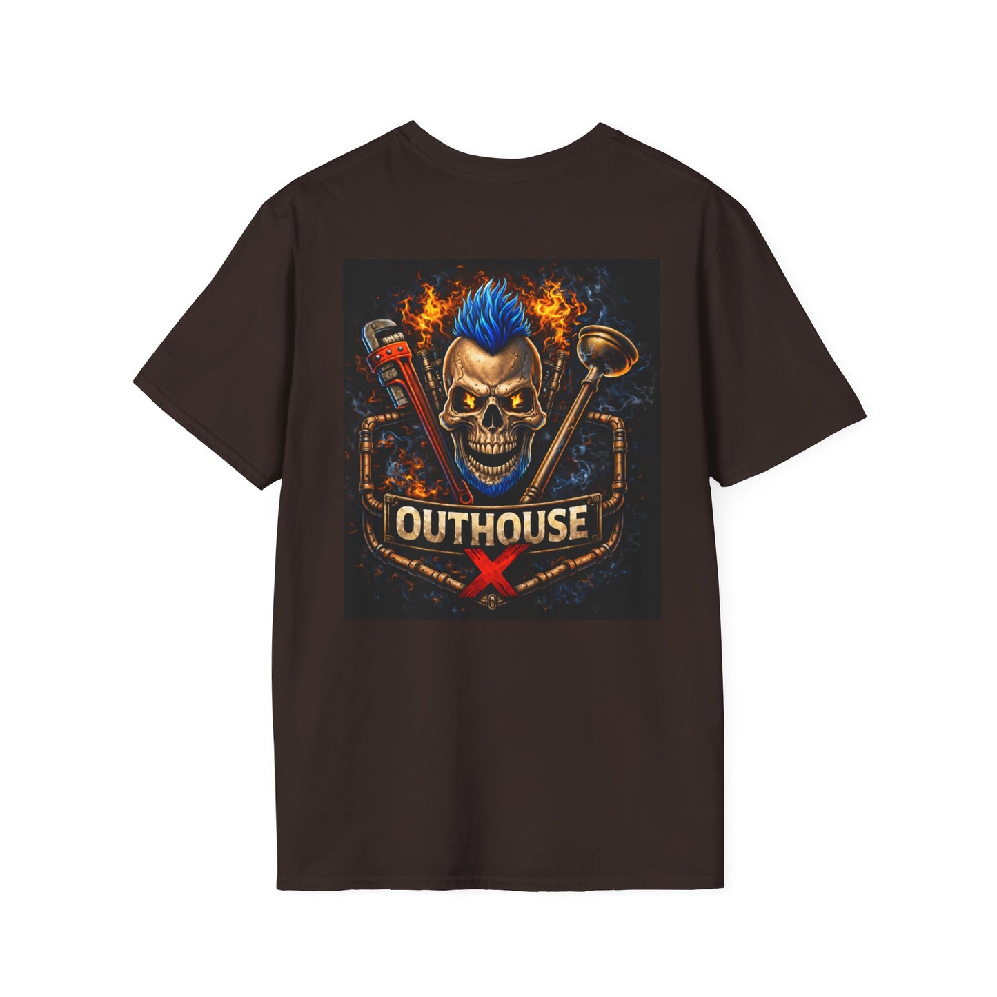 Outhouse X Skull Plumbing T-Shirt