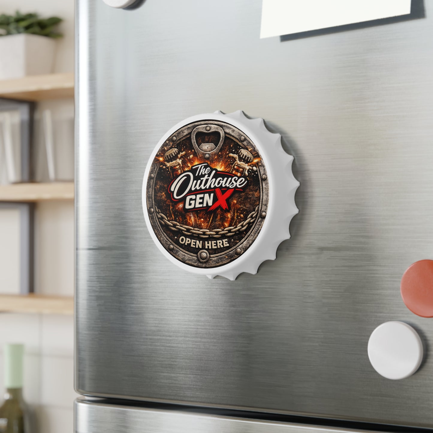 Bottle Opener — “The Outhouse” Rustic Metal Wall/Magnet Opener