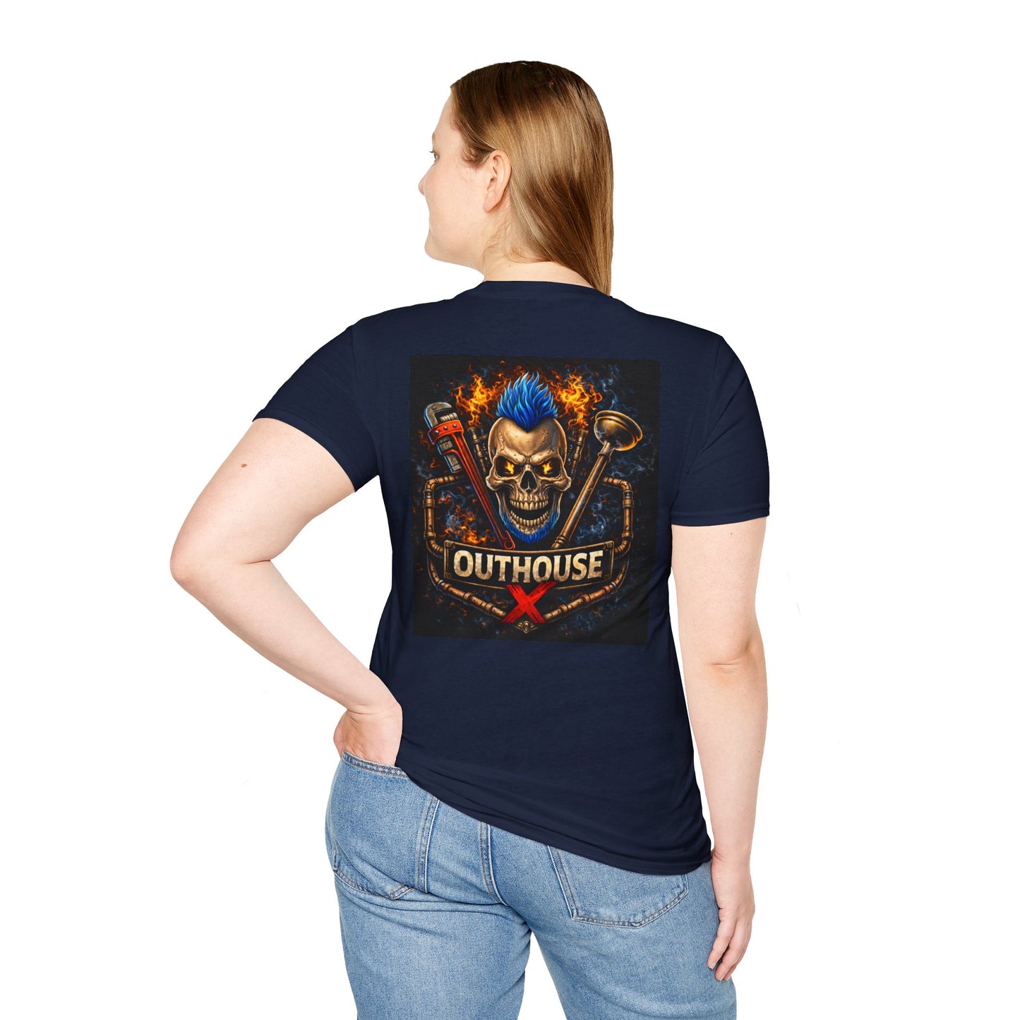 Outhouse X Skull Plumbing T-Shirt