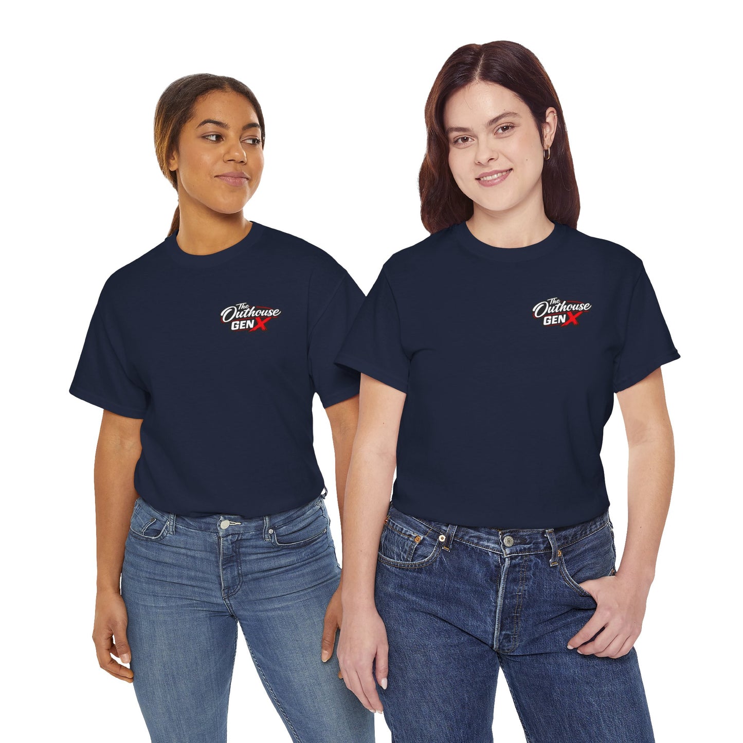 The Outhouse Gen X Tee — Retro Campfire Nostalgia Graphic T-Shirt