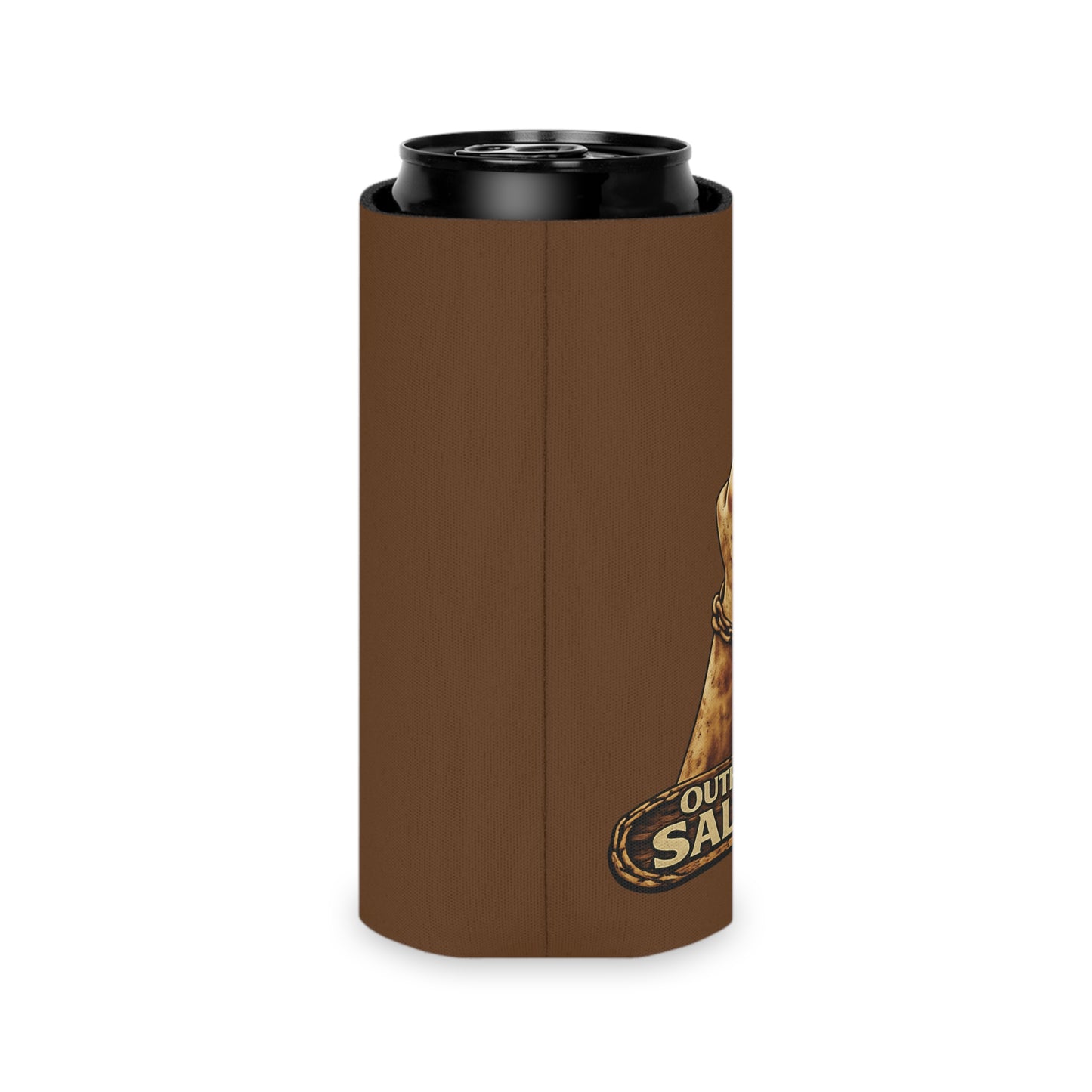 Outhouse Salute Can Cooler — Neoprene Koozie for BBQs & Tailgates