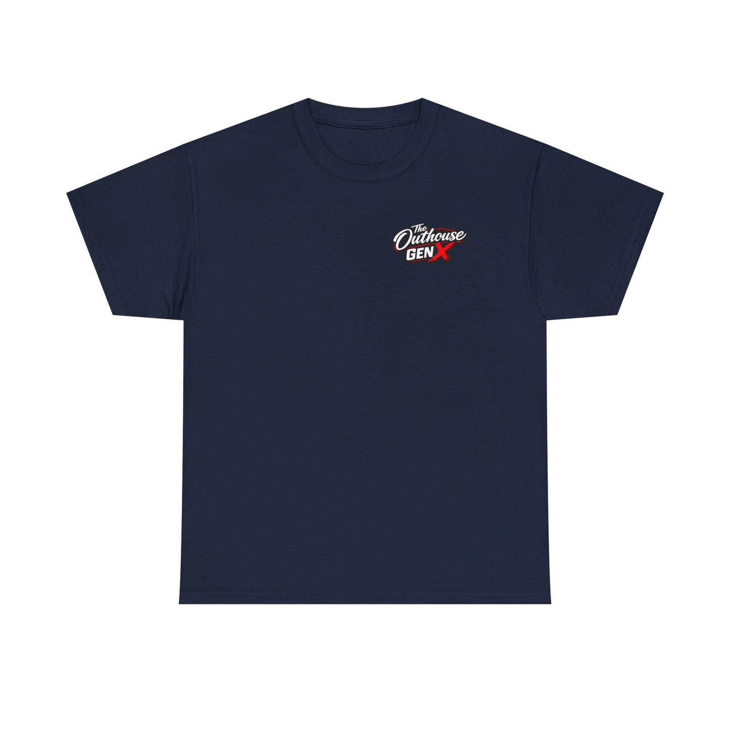 The Outhouse Gen X Tee — Retro Campfire Nostalgia Graphic T-Shirt