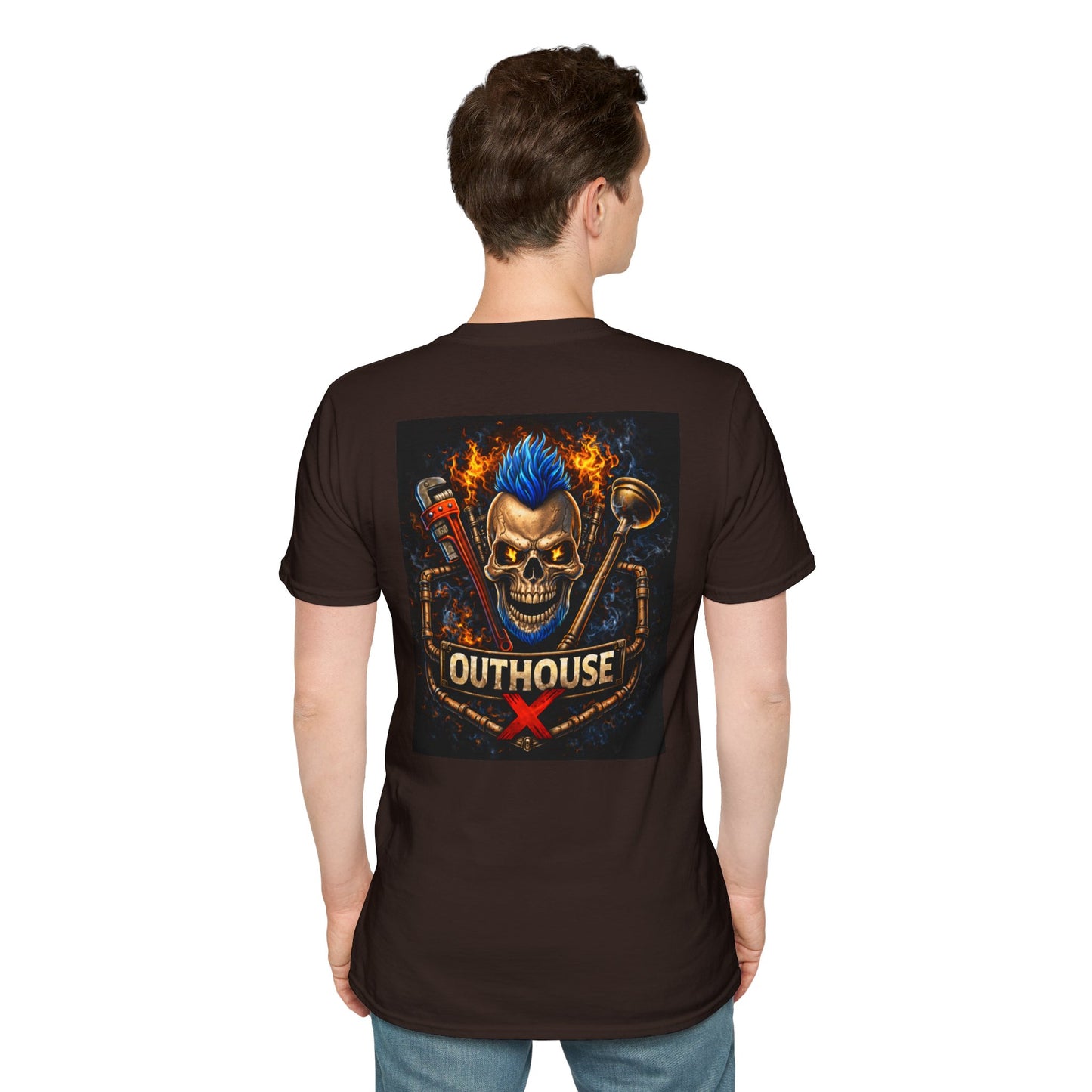 Outhouse X Skull Plumbing T-Shirt