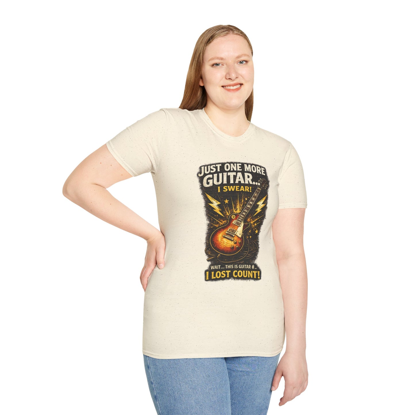 Guitar Lover T‑Shirt — "Just One More Guitar, I Lost Count" Retro Electric Guitar Tee