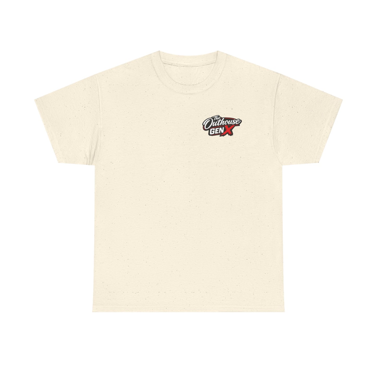 The Outhouse Gen X Tee — Retro Campfire Nostalgia Graphic T-Shirt