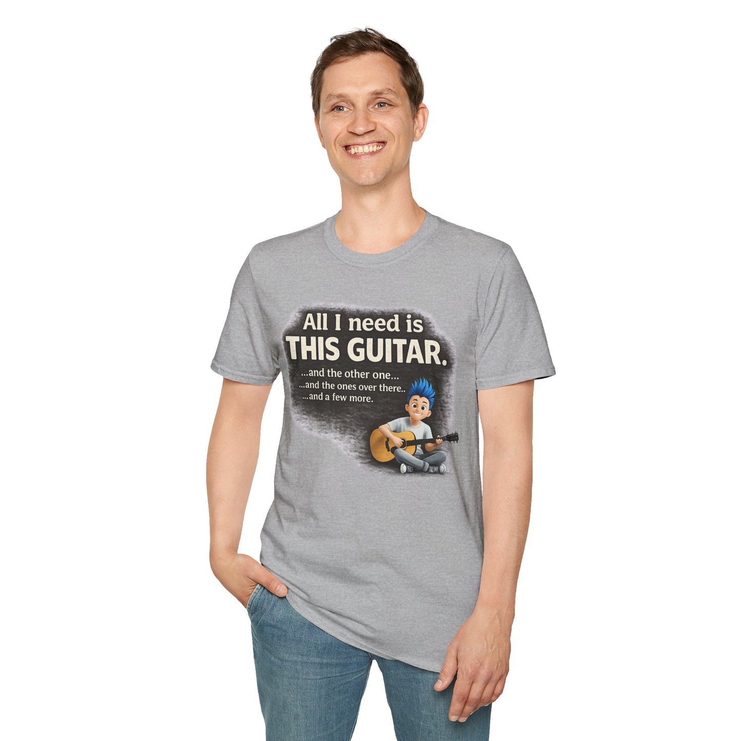 Guitar Lover T-Shirt — "All I Need Is This Guitar" Graphic Tee