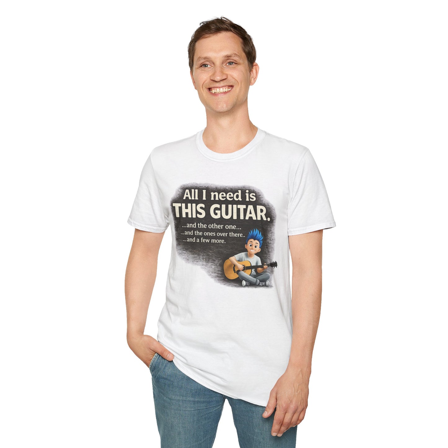 Guitar Lover T-Shirt — "All I Need Is This Guitar" Graphic Tee