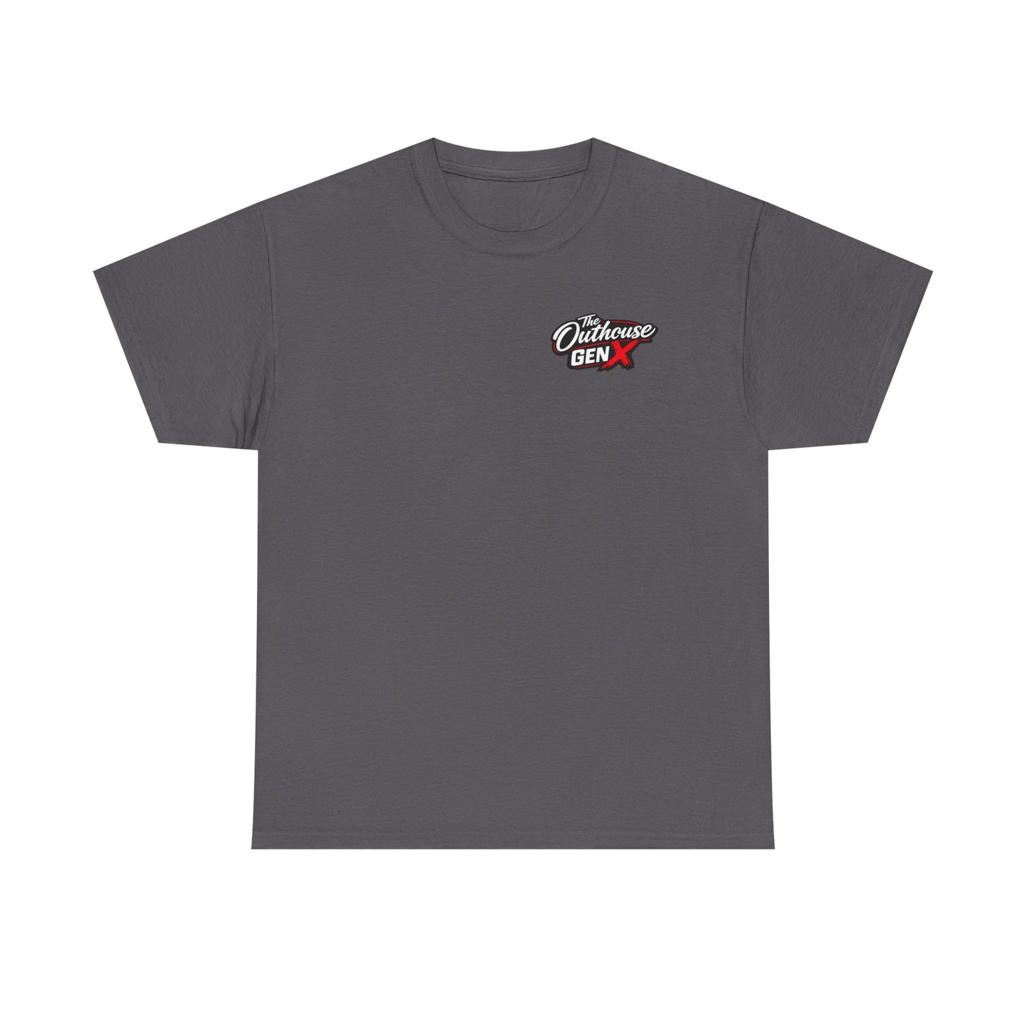 The Outhouse Gen X Tee — Retro Campfire Nostalgia Graphic T-Shirt