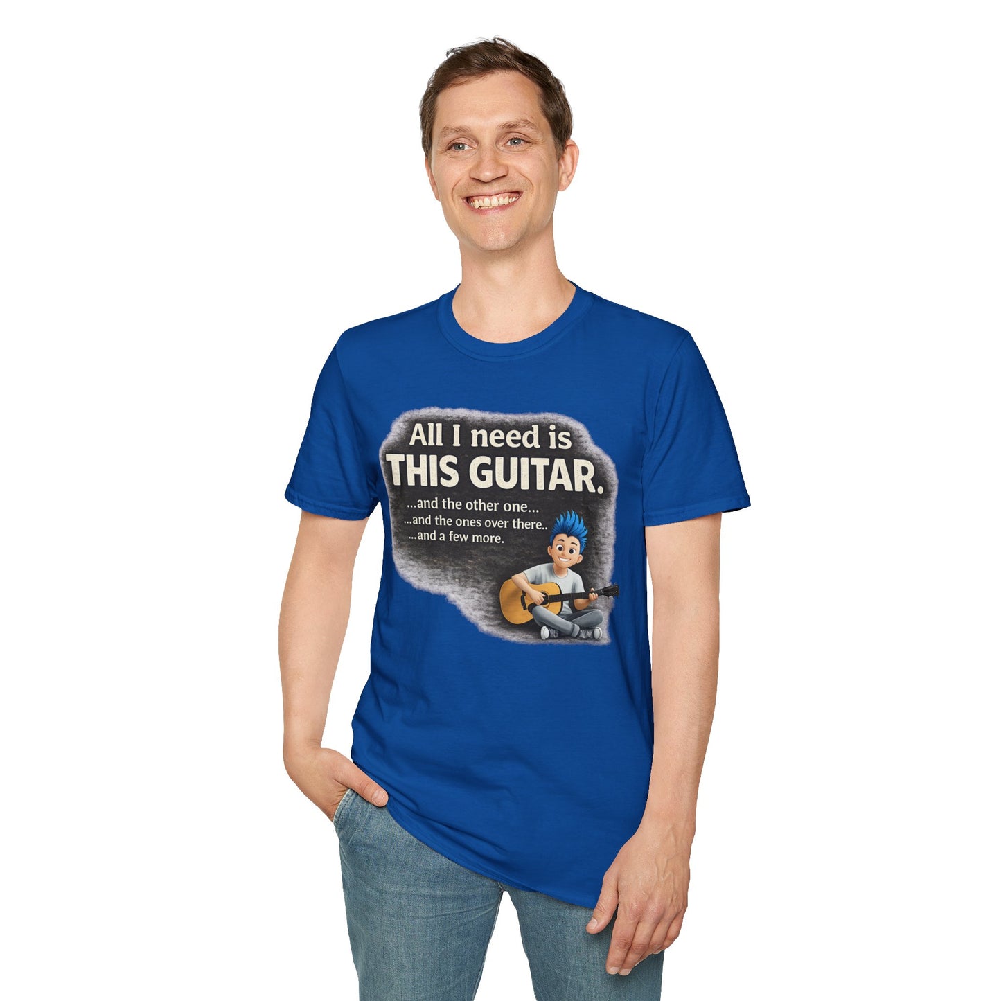 Guitar Lover T-Shirt — "All I Need Is This Guitar" Graphic Tee