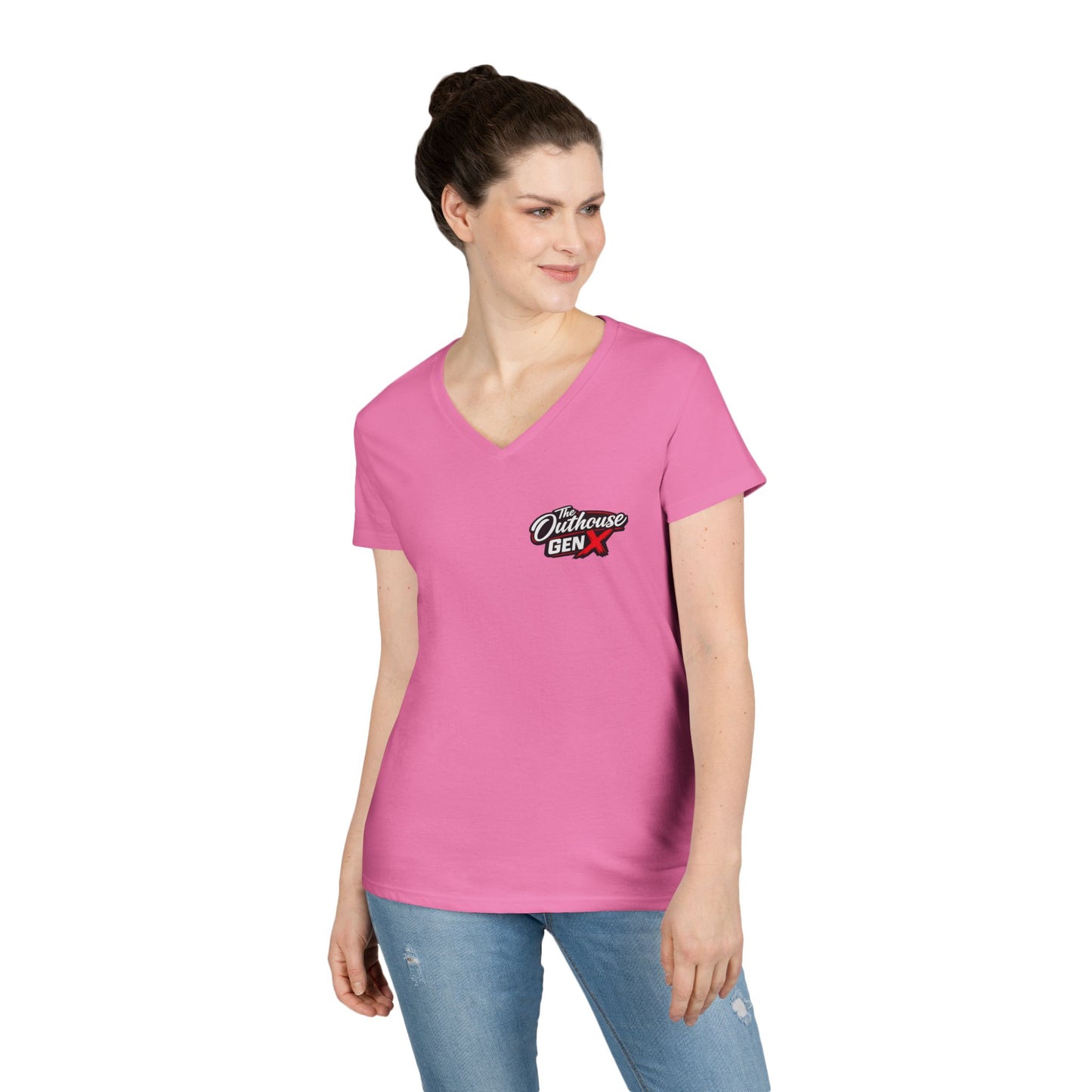 Gen X 'Raised on Hose Water' Ladies' V-Neck T-Shirt