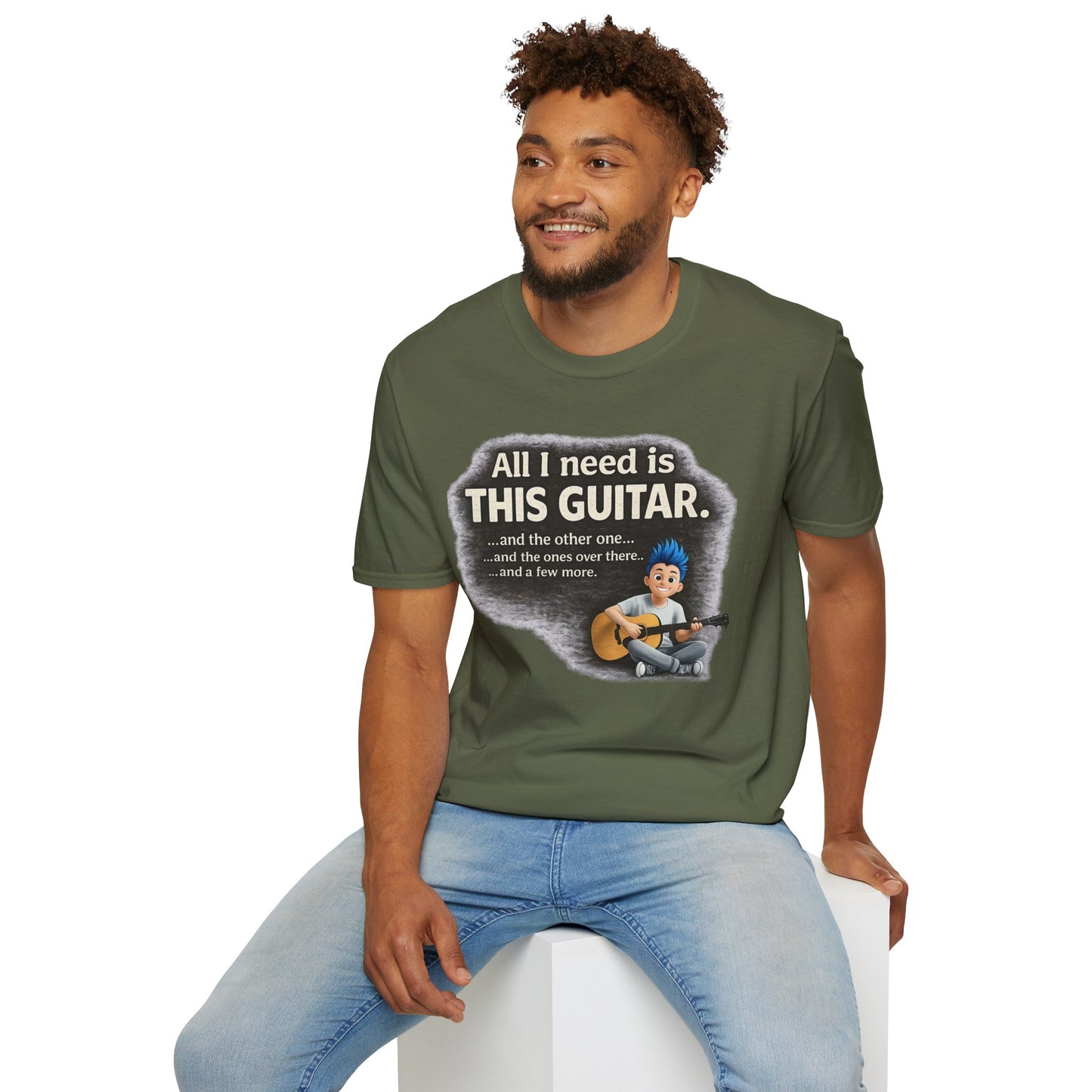 Guitar Lover T-Shirt — "All I Need Is This Guitar" Graphic Tee